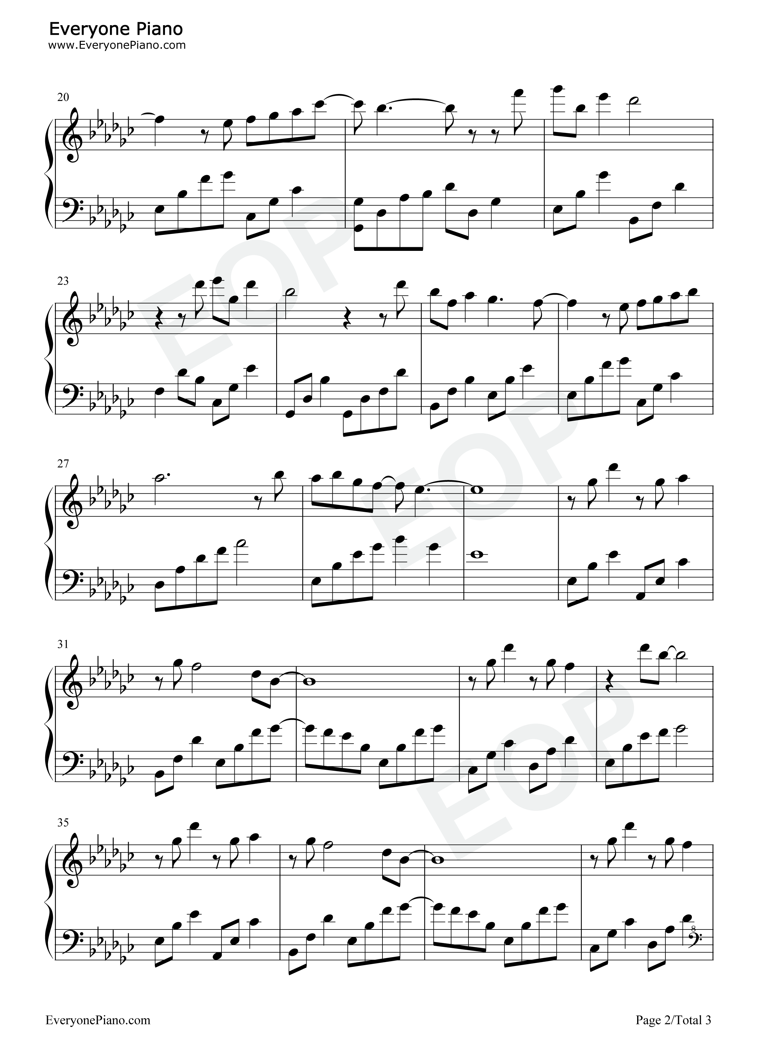 随想曲三钢琴谱_殇小默