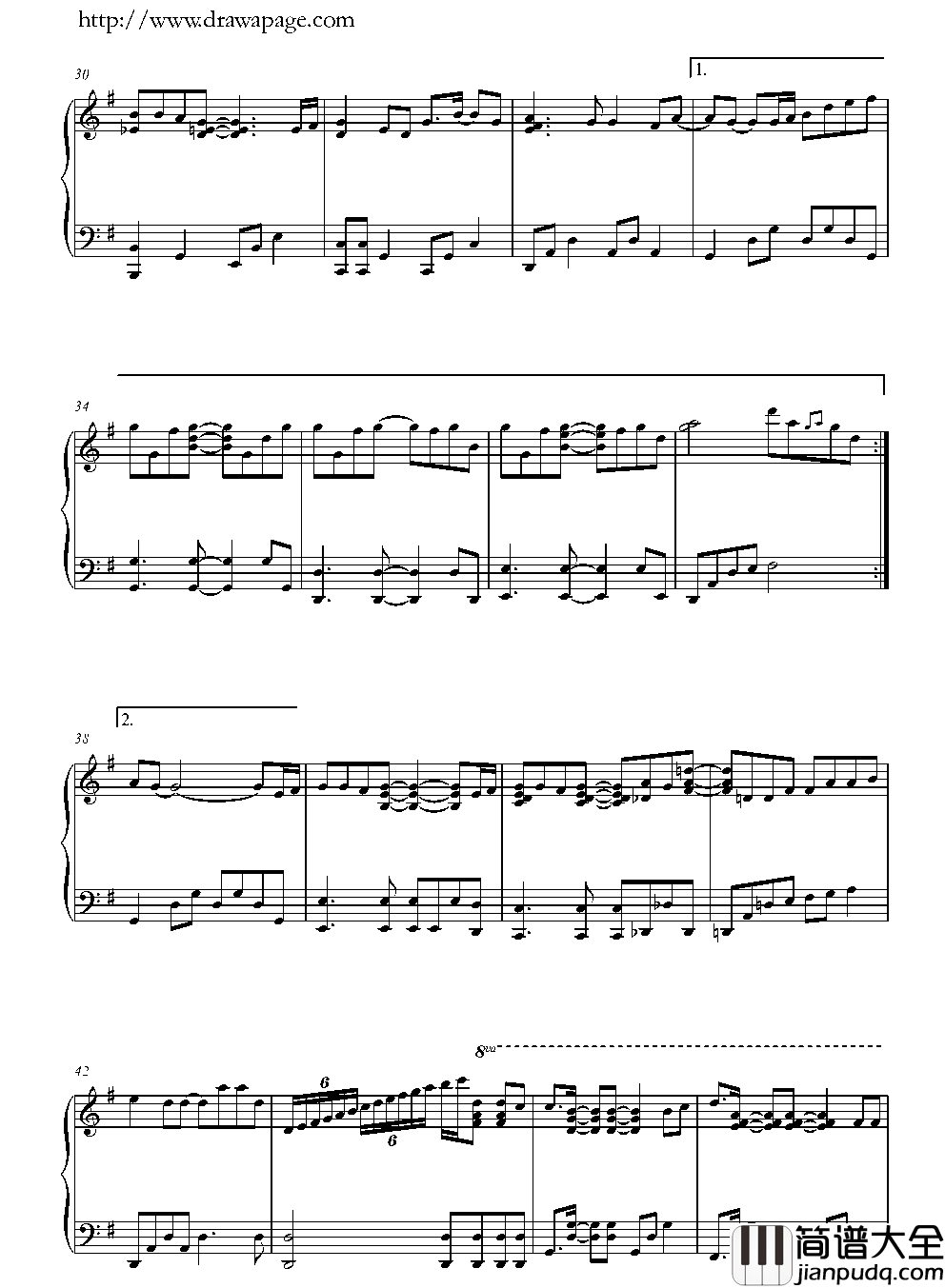 很想讨厌你钢琴谱_单恋双城_插曲