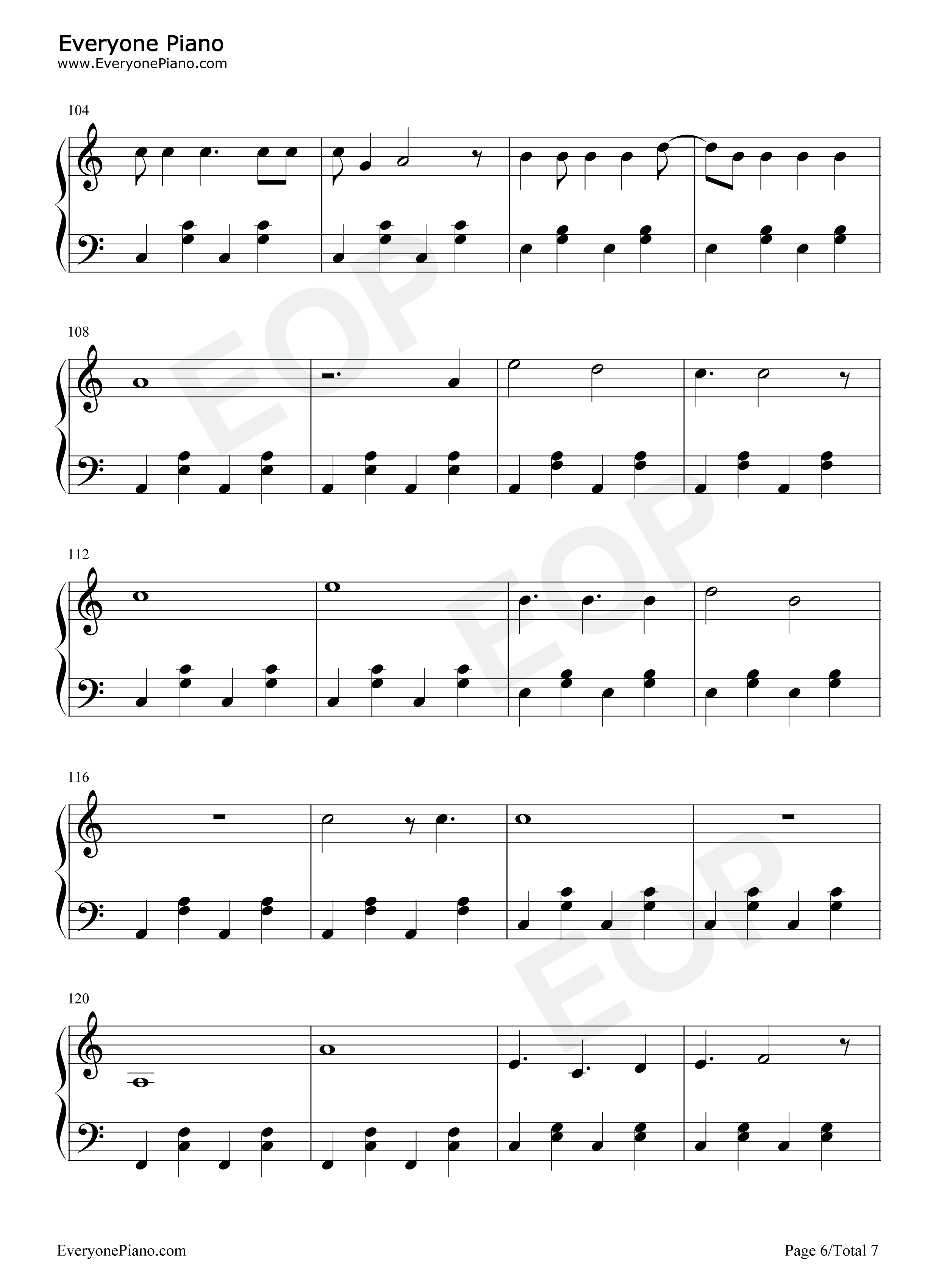 Somewhere_Over_the_Rainbow钢琴谱_Israel_Kamakawiwoʻole