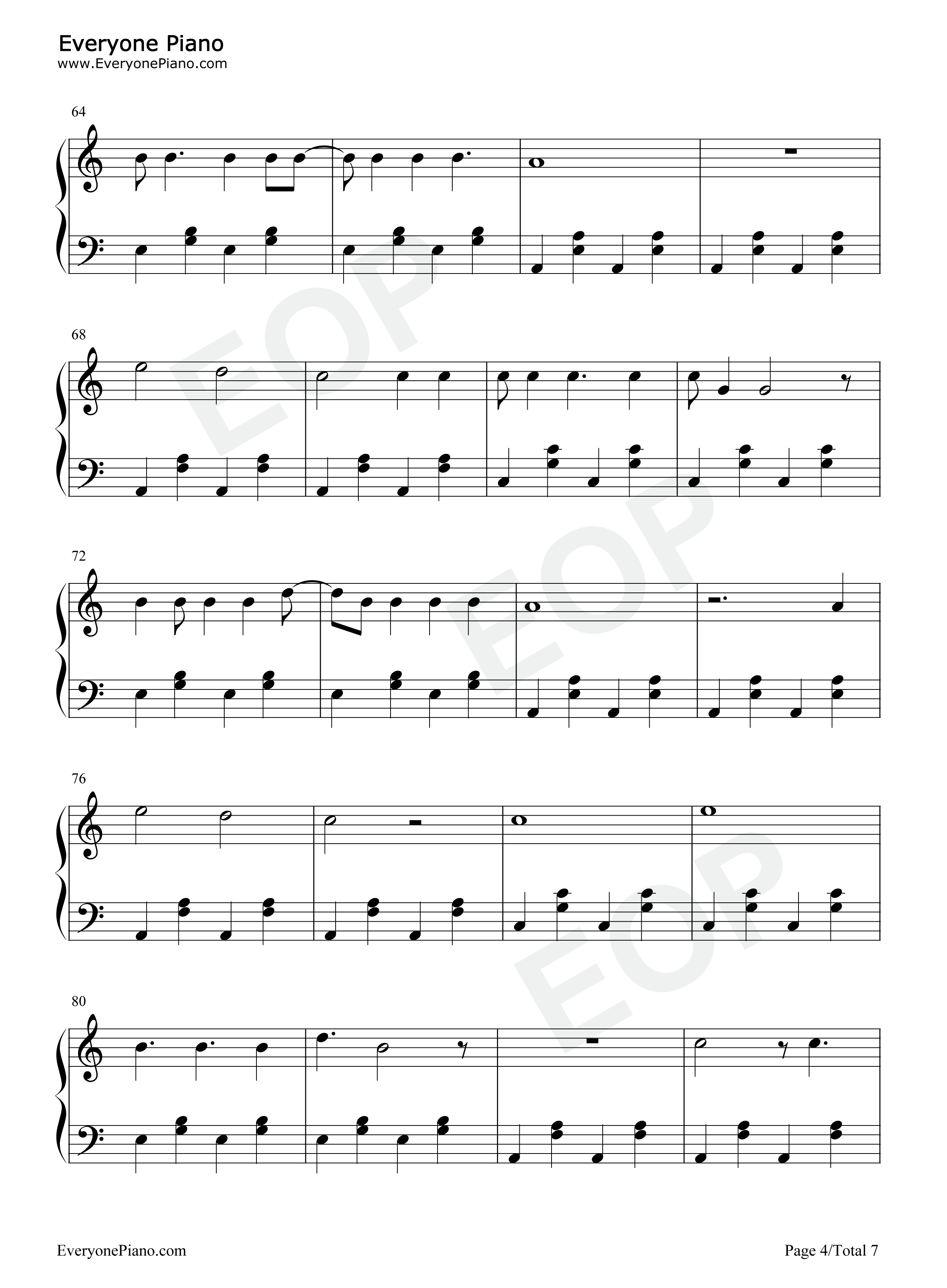Somewhere_Over_the_Rainbow钢琴谱_Israel_Kamakawiwoʻole