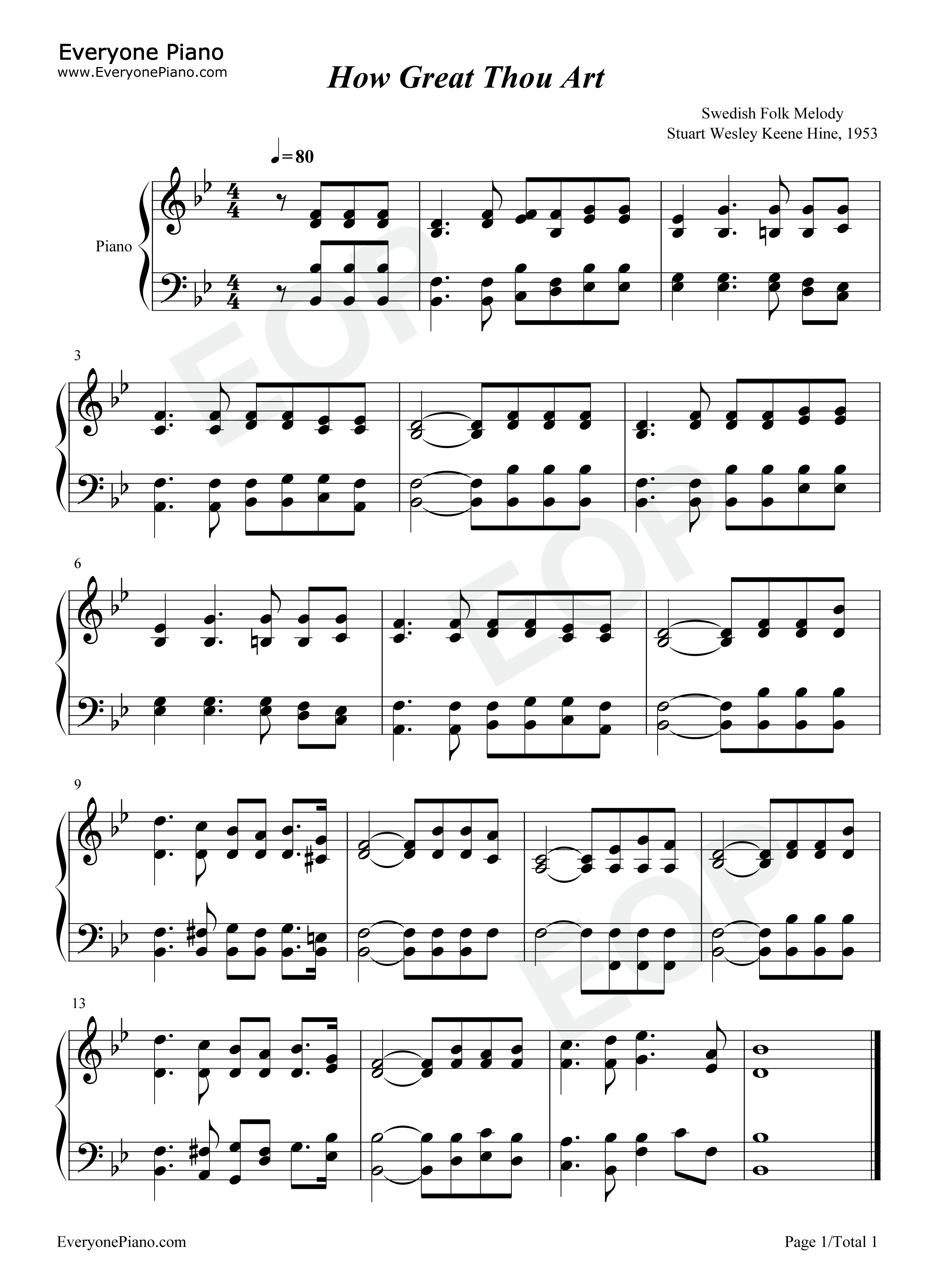 How_Great_Thou_Art钢琴谱_Carl_Boberg