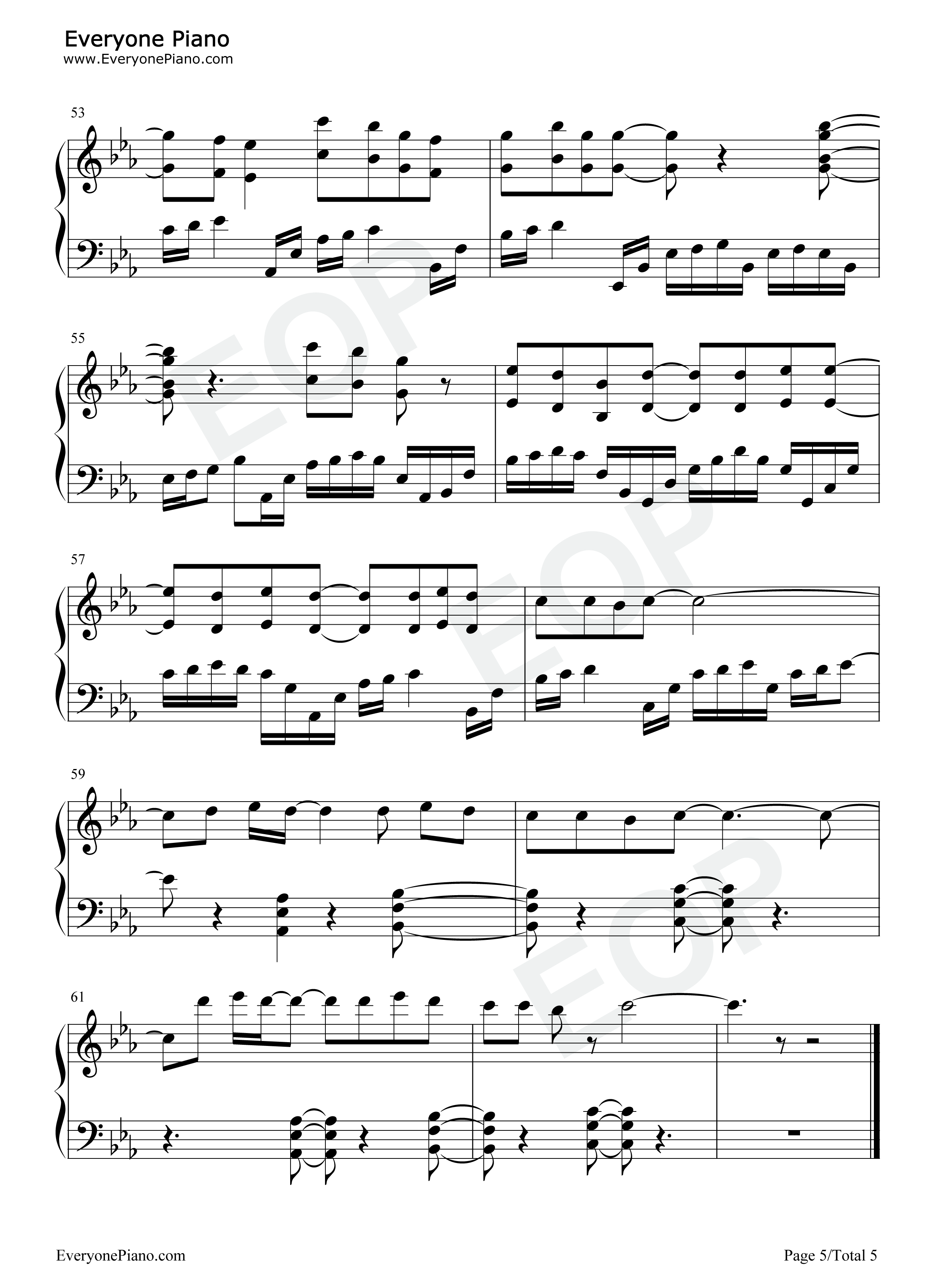 青空钢琴谱_Gipsy