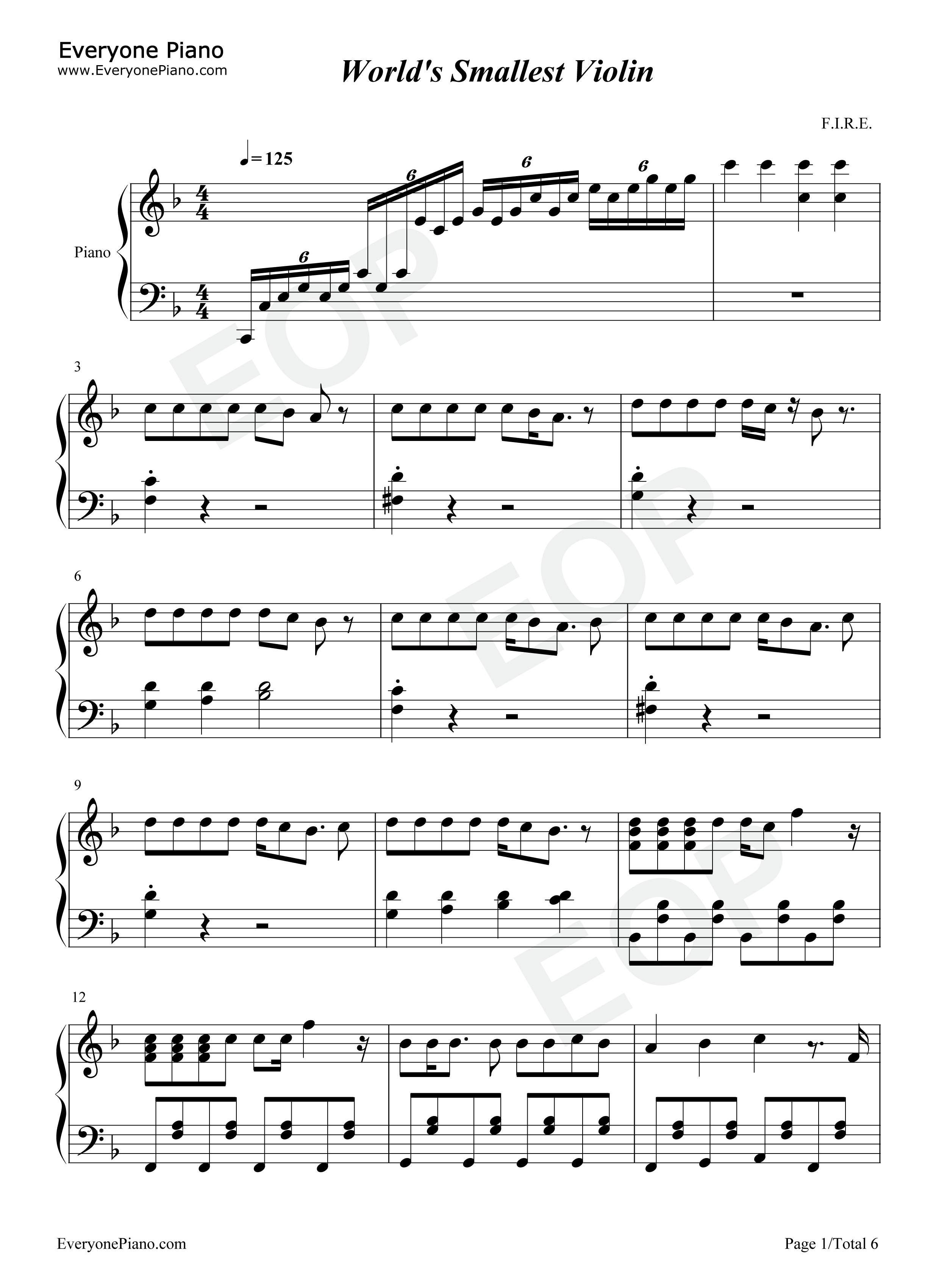 Worlds_Smallest_Violin钢琴谱_AJR