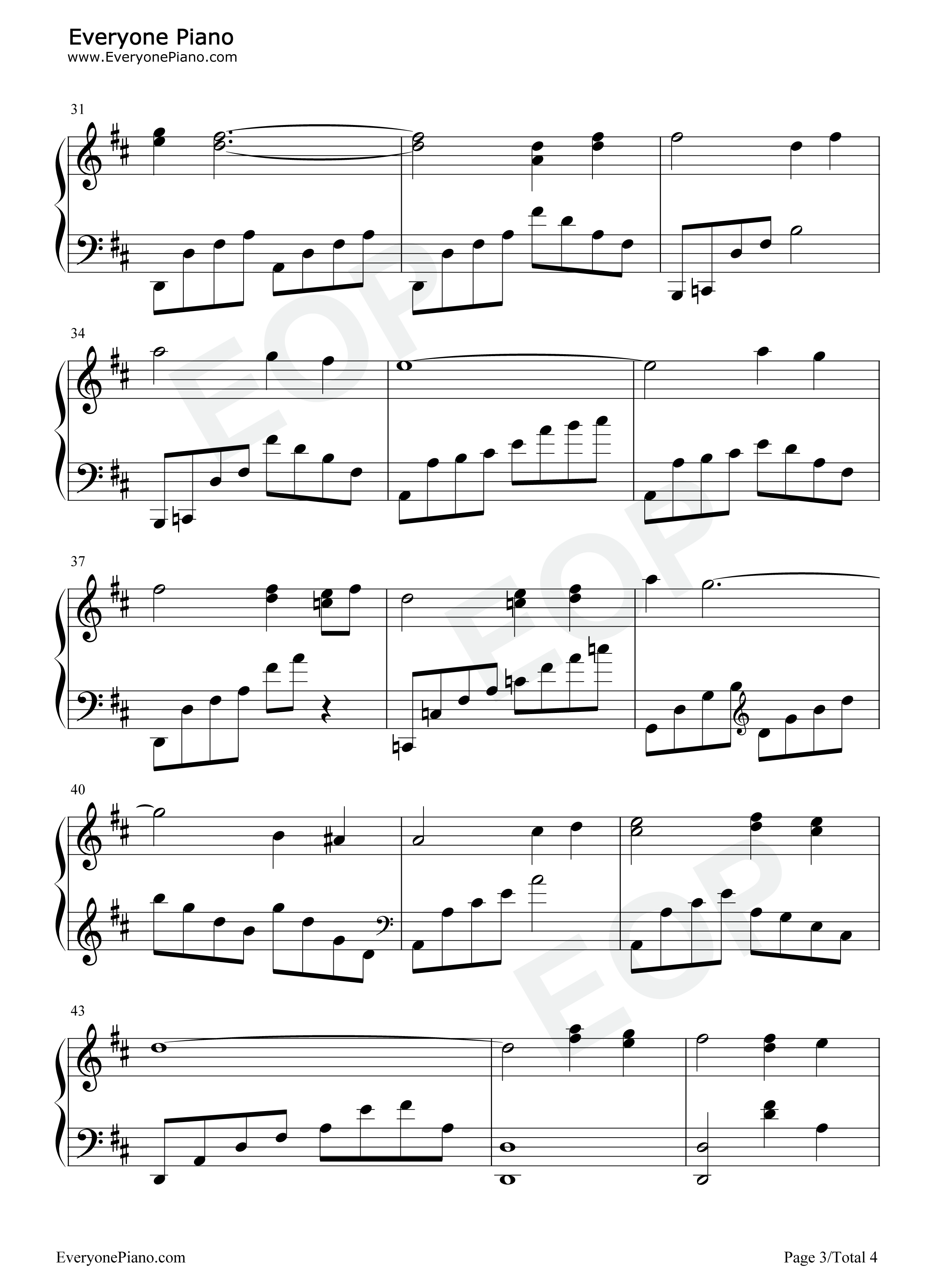 红河谷钢琴谱_Slim_Whitman
