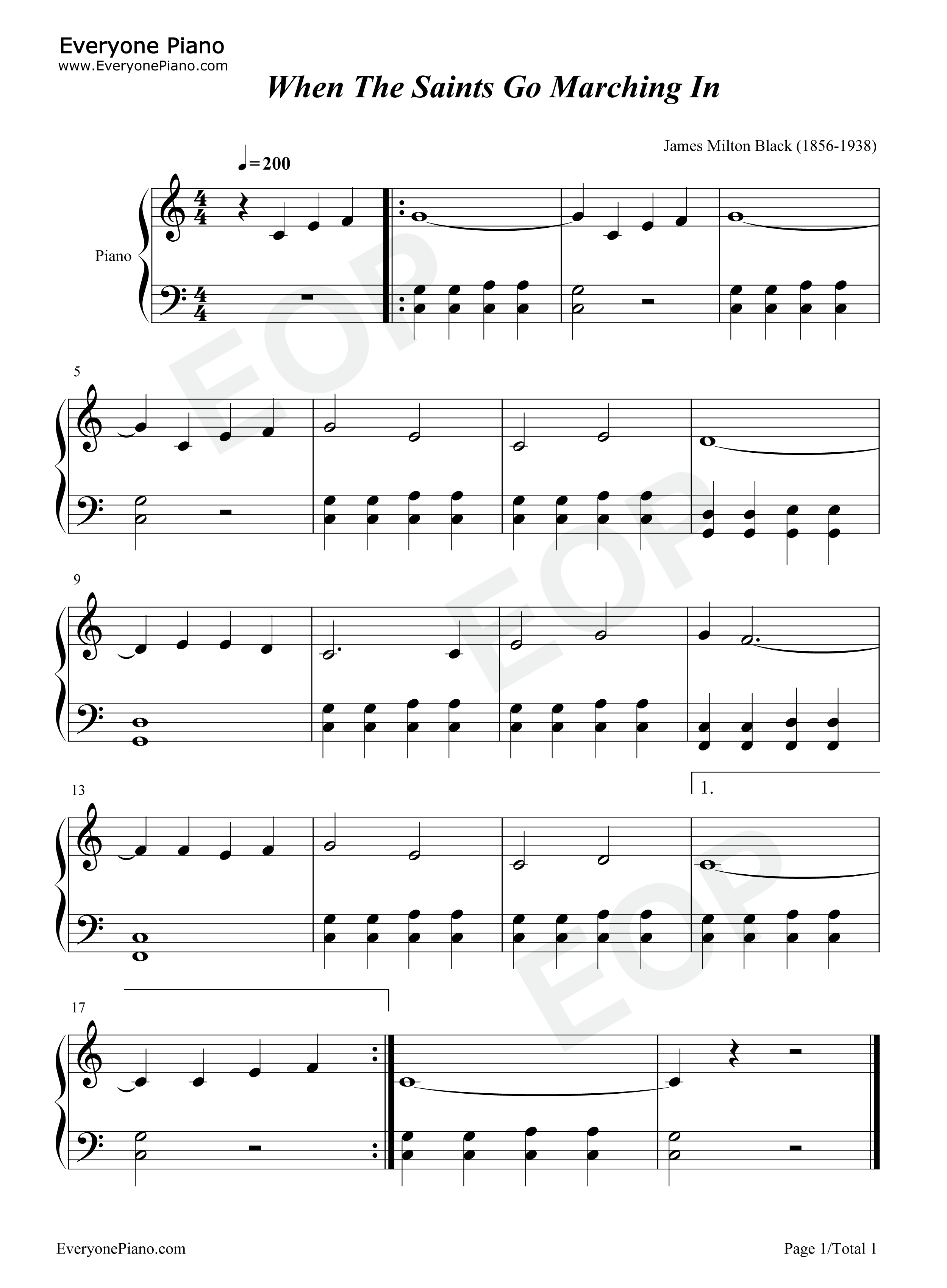 When_the_Saints_Go_Marching_In钢琴谱_James_Milton_Black