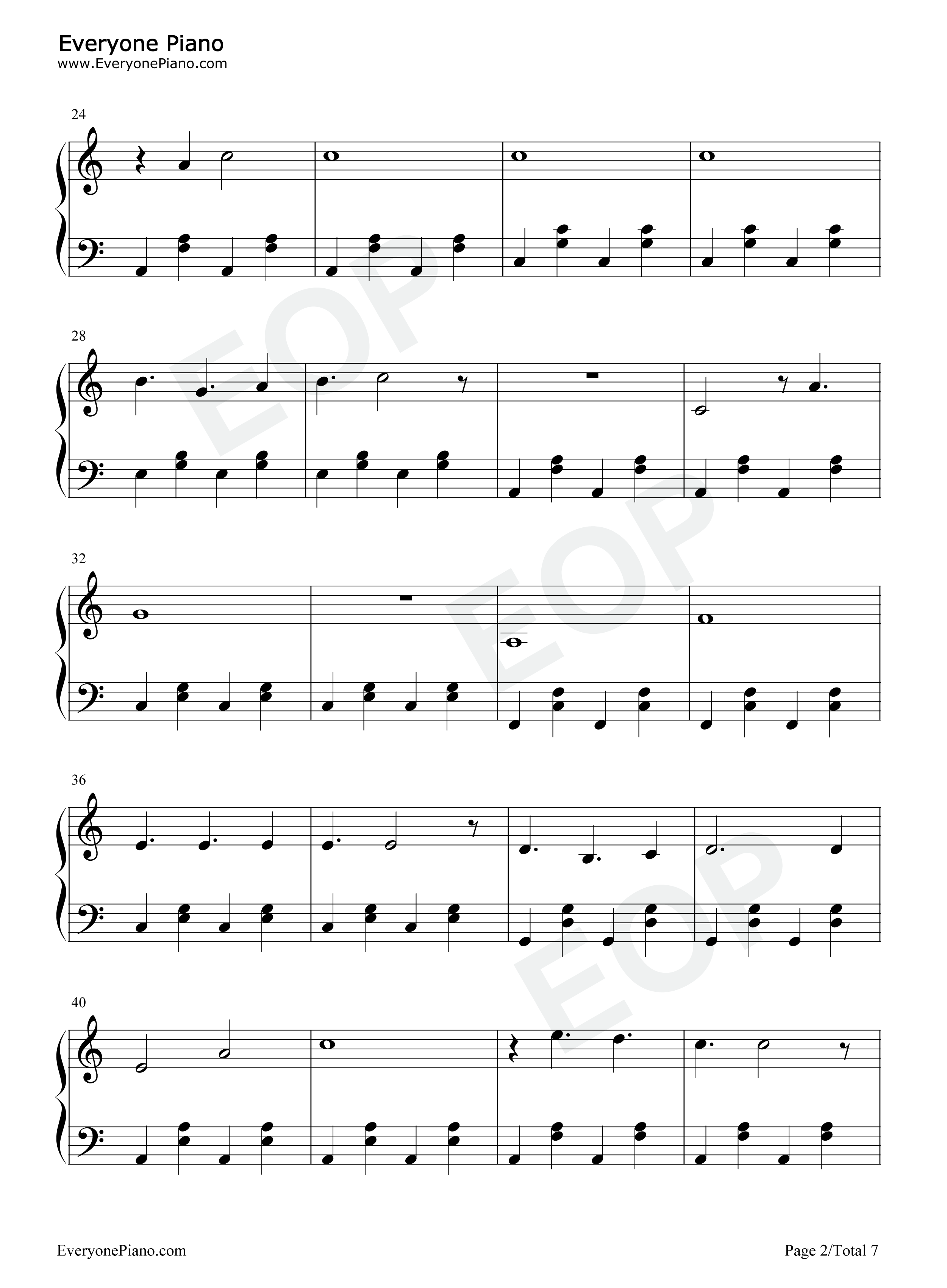 Somewhere_Over_the_Rainbow钢琴谱_Israel_Kamakawiwoʻole