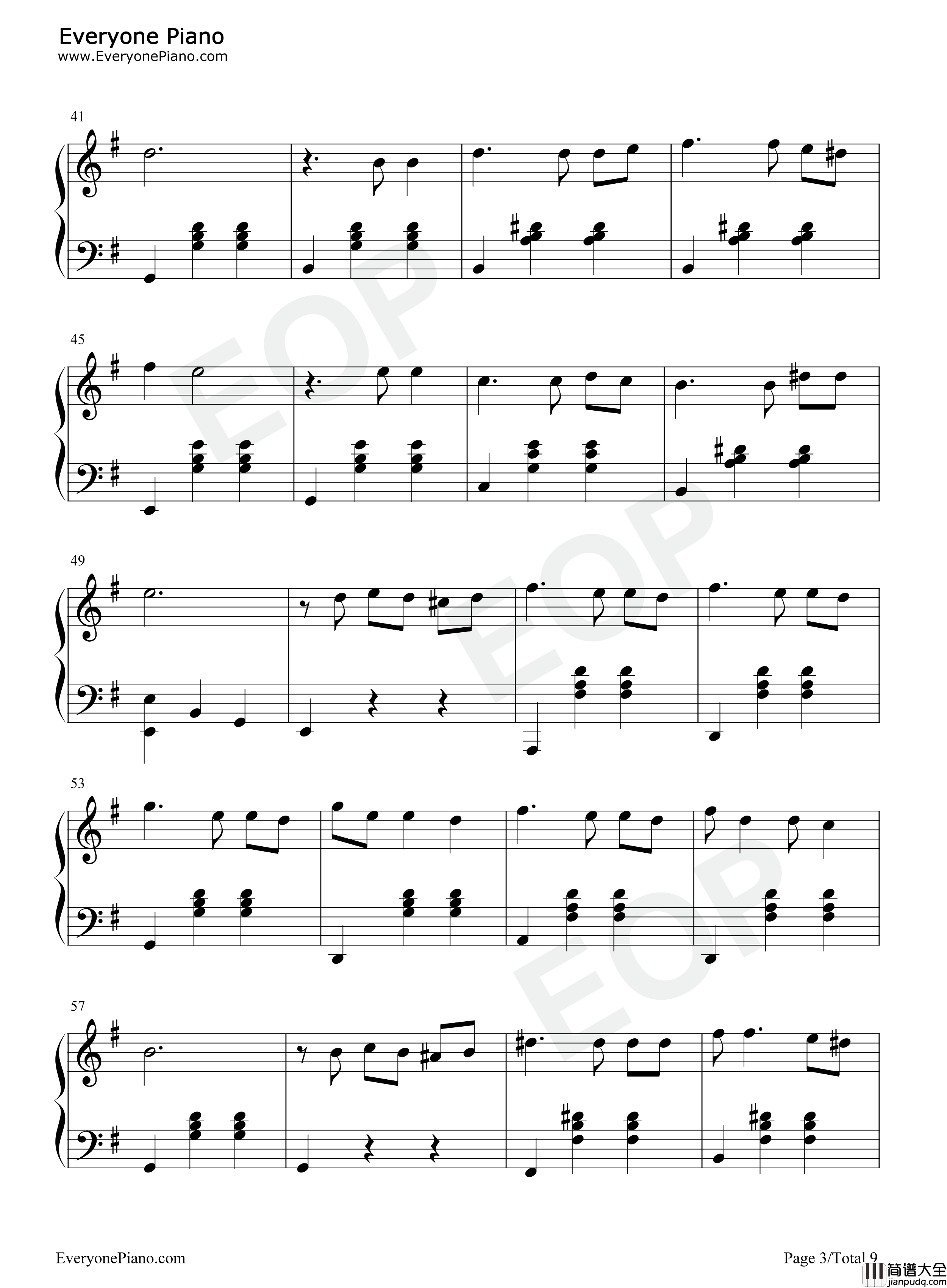 La_Foule钢琴谱_Edith_Piaf