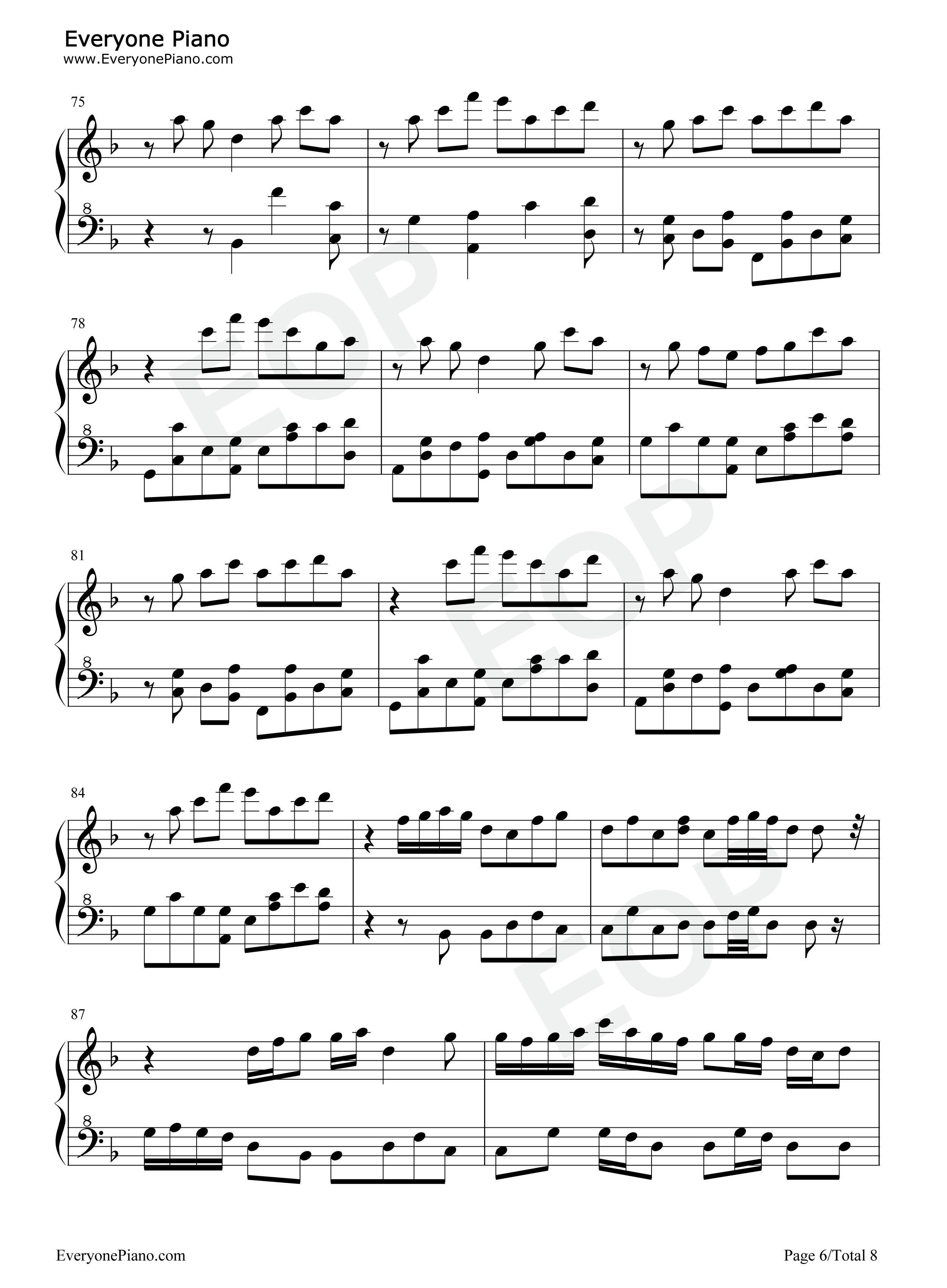 虹色蝶々钢琴谱_初音未来