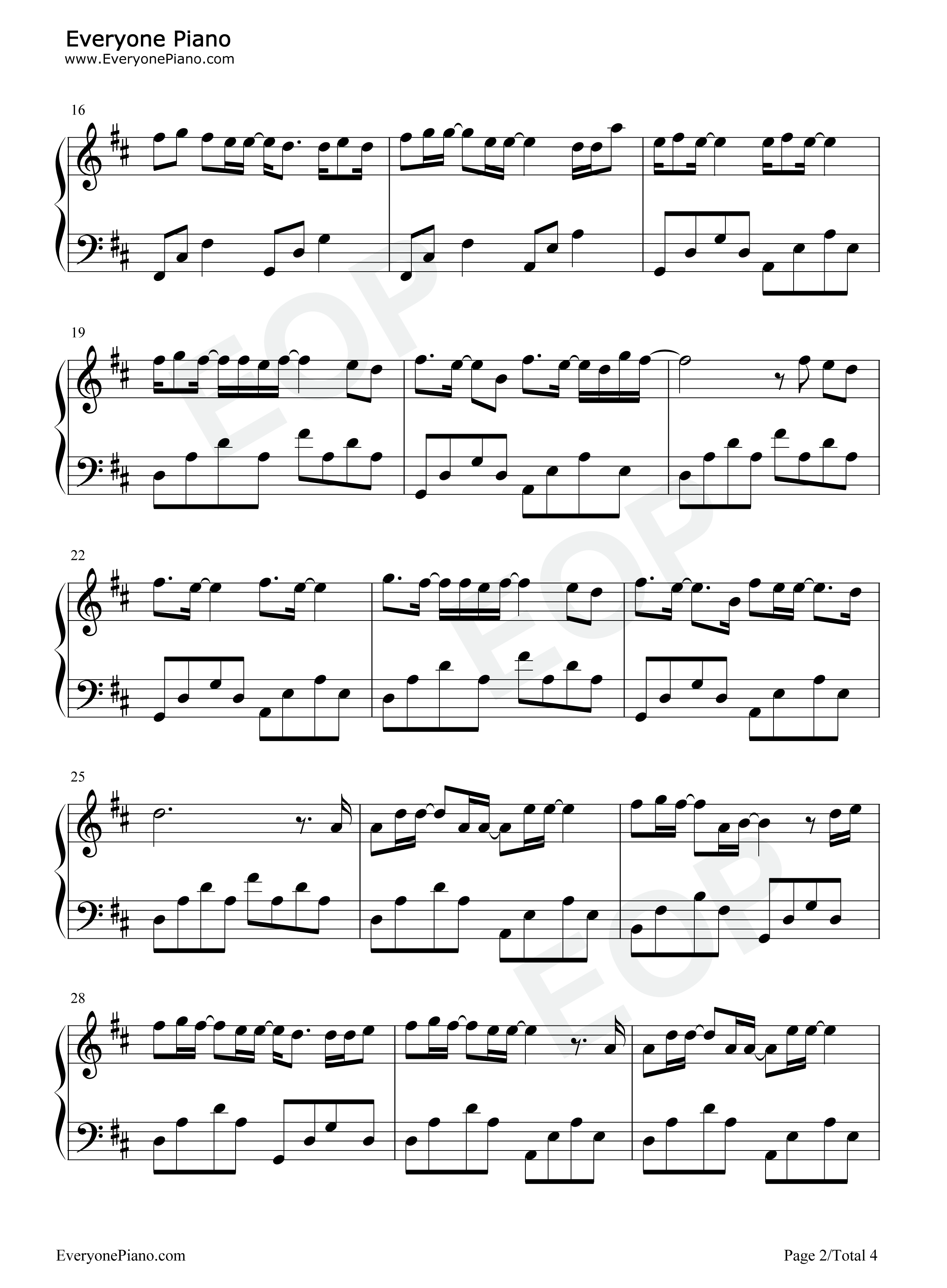 最好的安排钢琴谱_曲婉婷