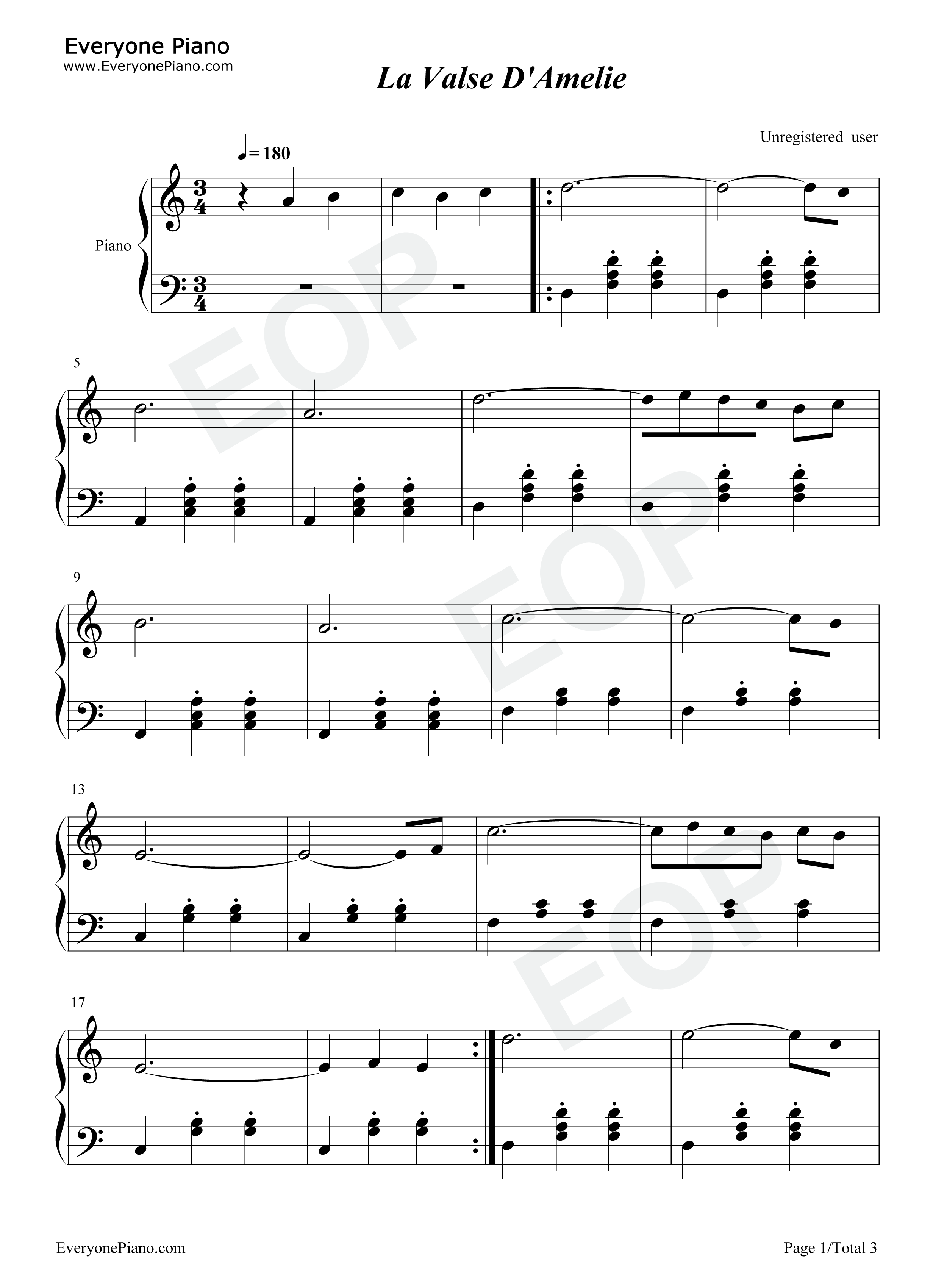 La_Valse_DAmelie钢琴谱_Yann_Tiersen