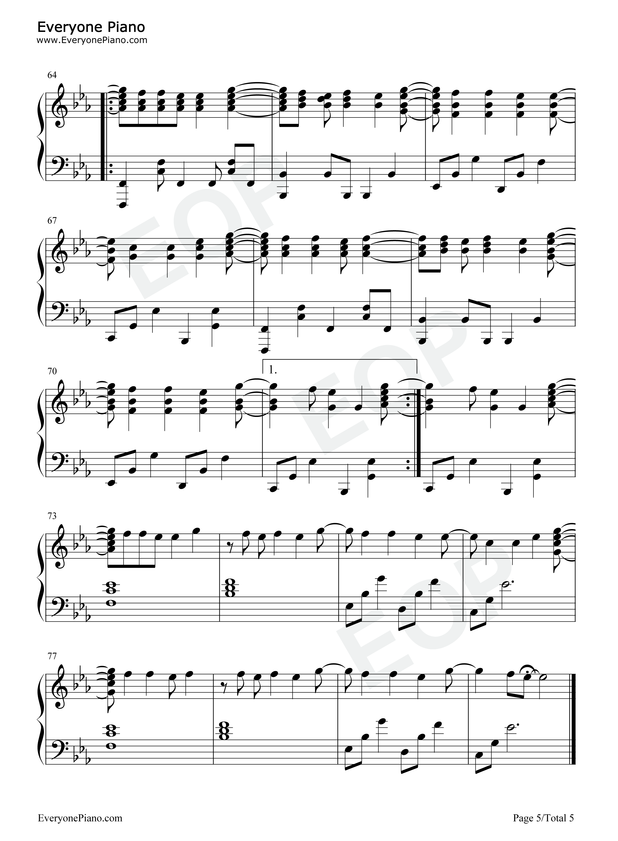Dancing_in_the_Moonlight钢琴谱_Toploader