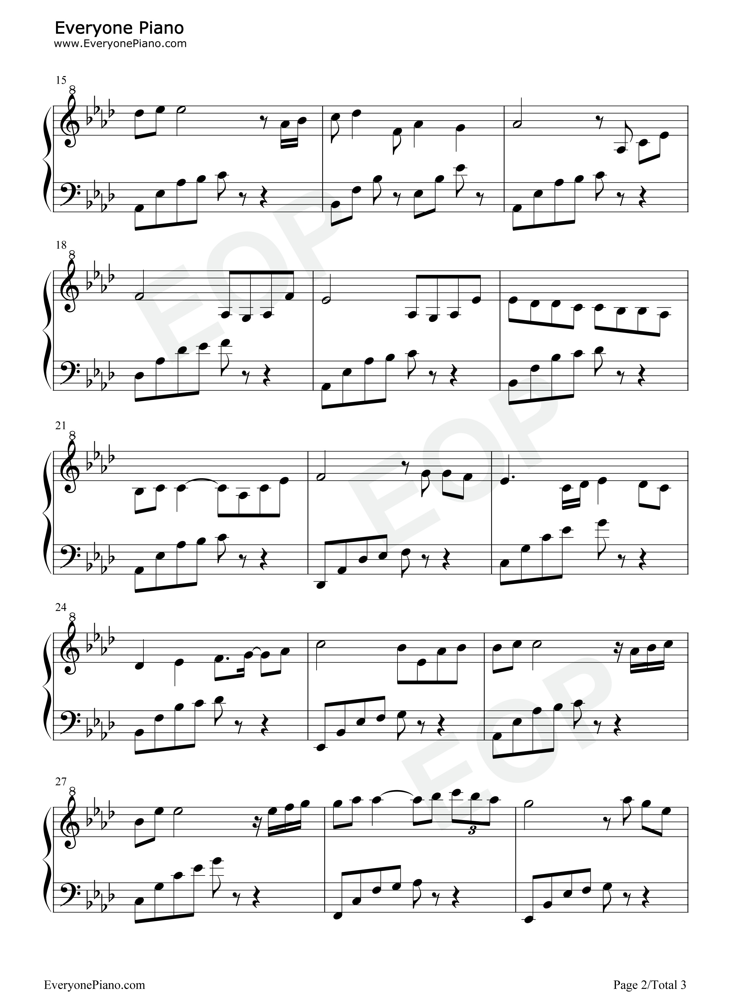 雨的印记钢琴谱_李闰珉_Yiruma
