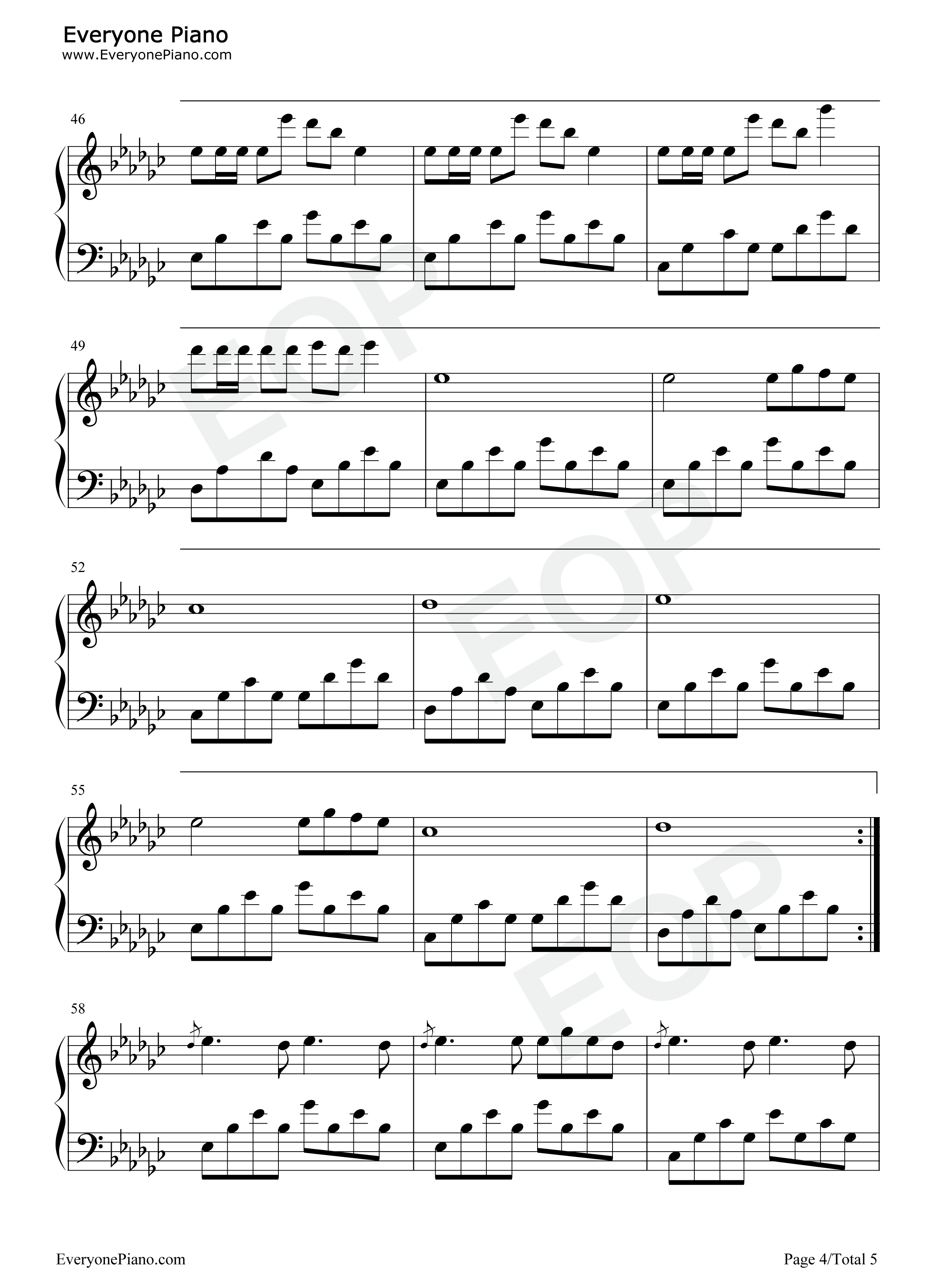 眉飞色舞钢琴谱_郑秀文