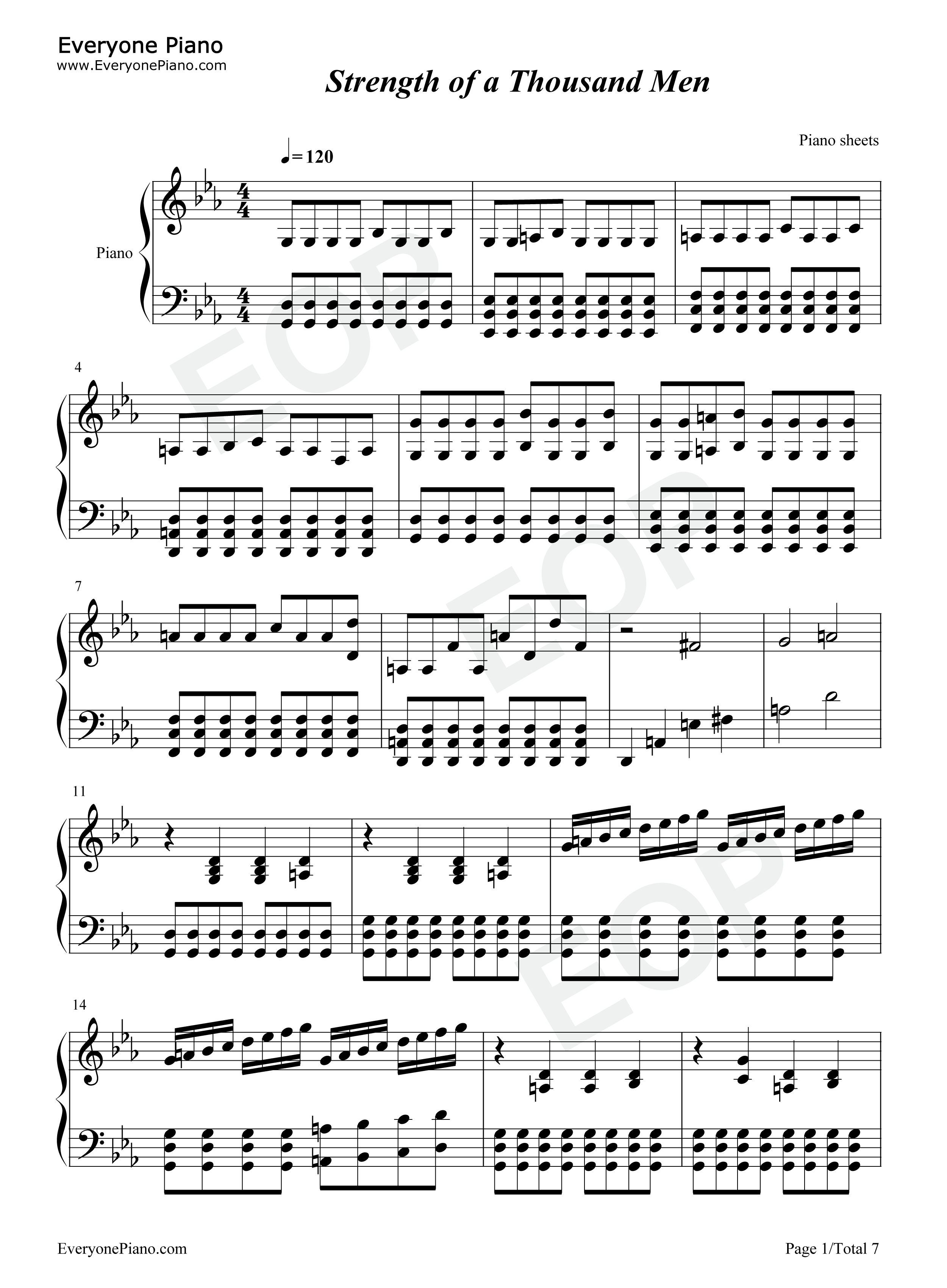 Strength_of_a_Thousand_Men钢琴谱_Two_Steps_from_Hell