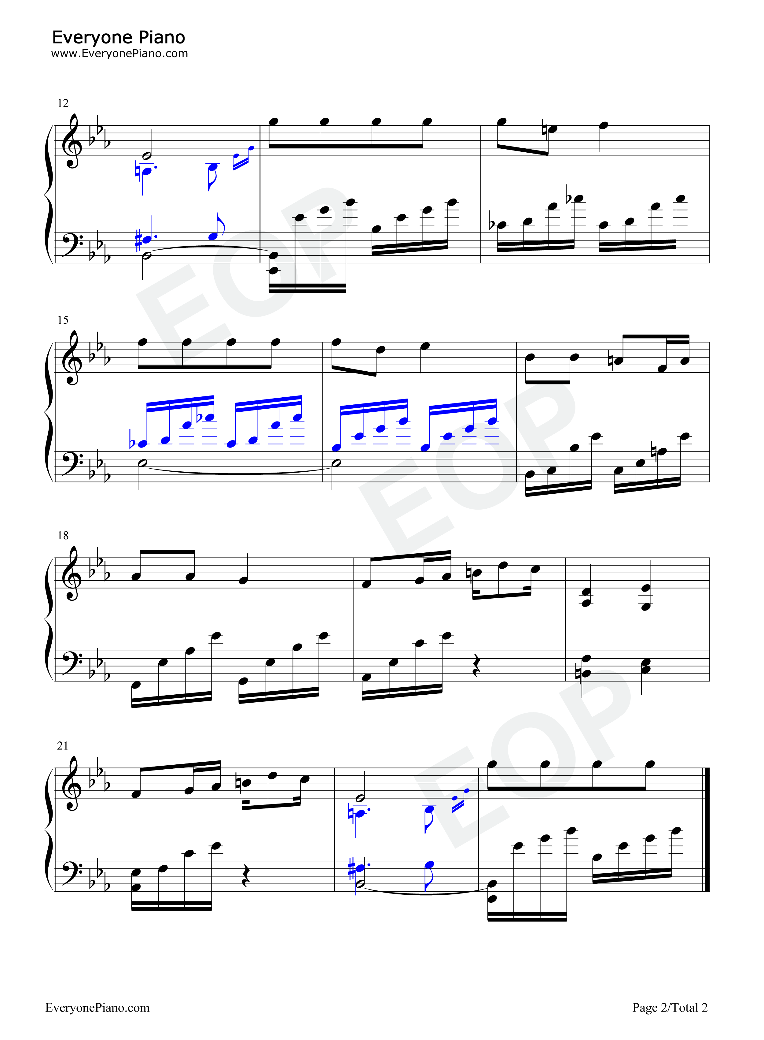 小咏叹调钢琴谱_Edvard_Grieg_爱德华·格里格