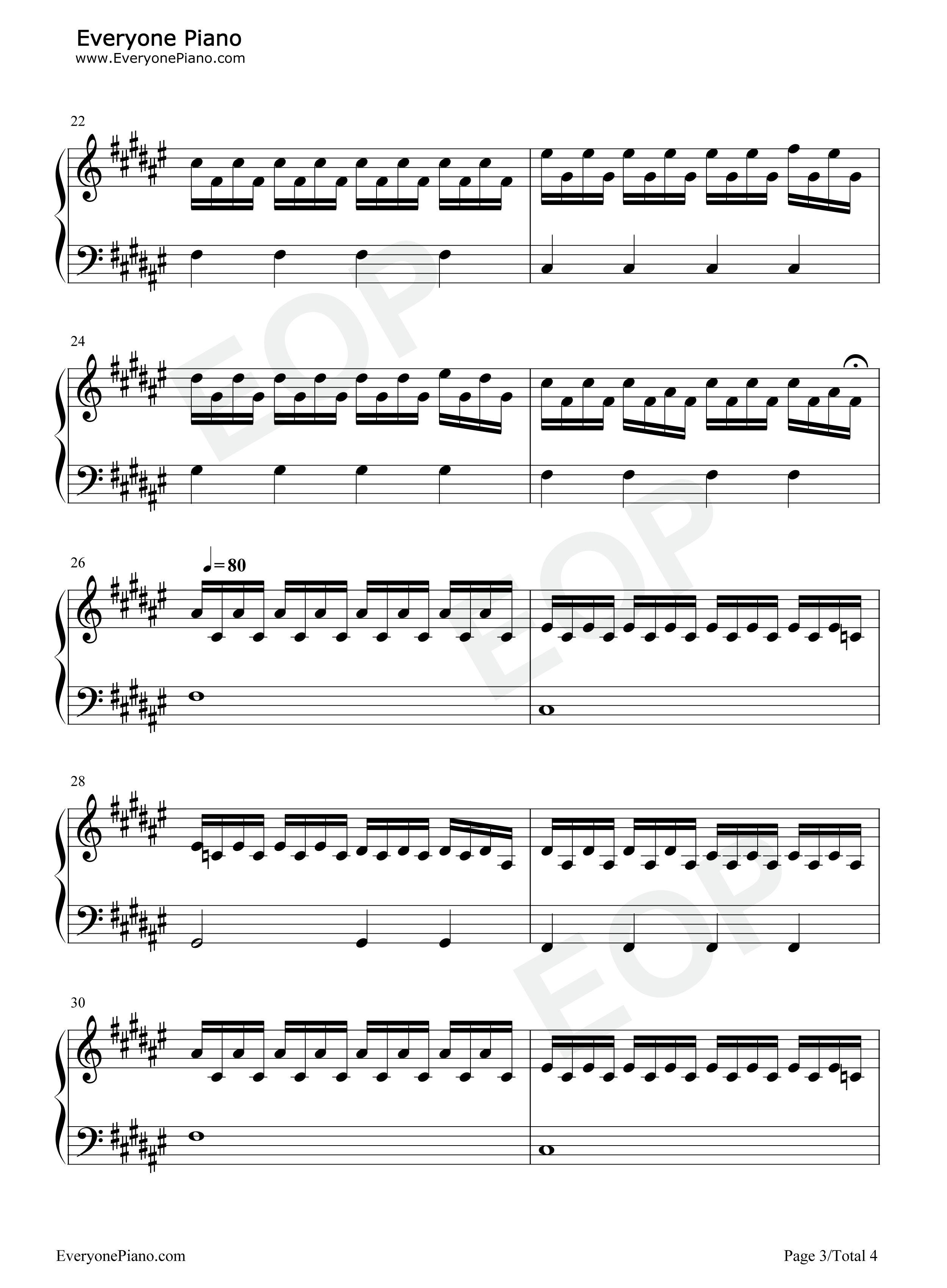Go_Solo钢琴谱_Tom_Rosenthal