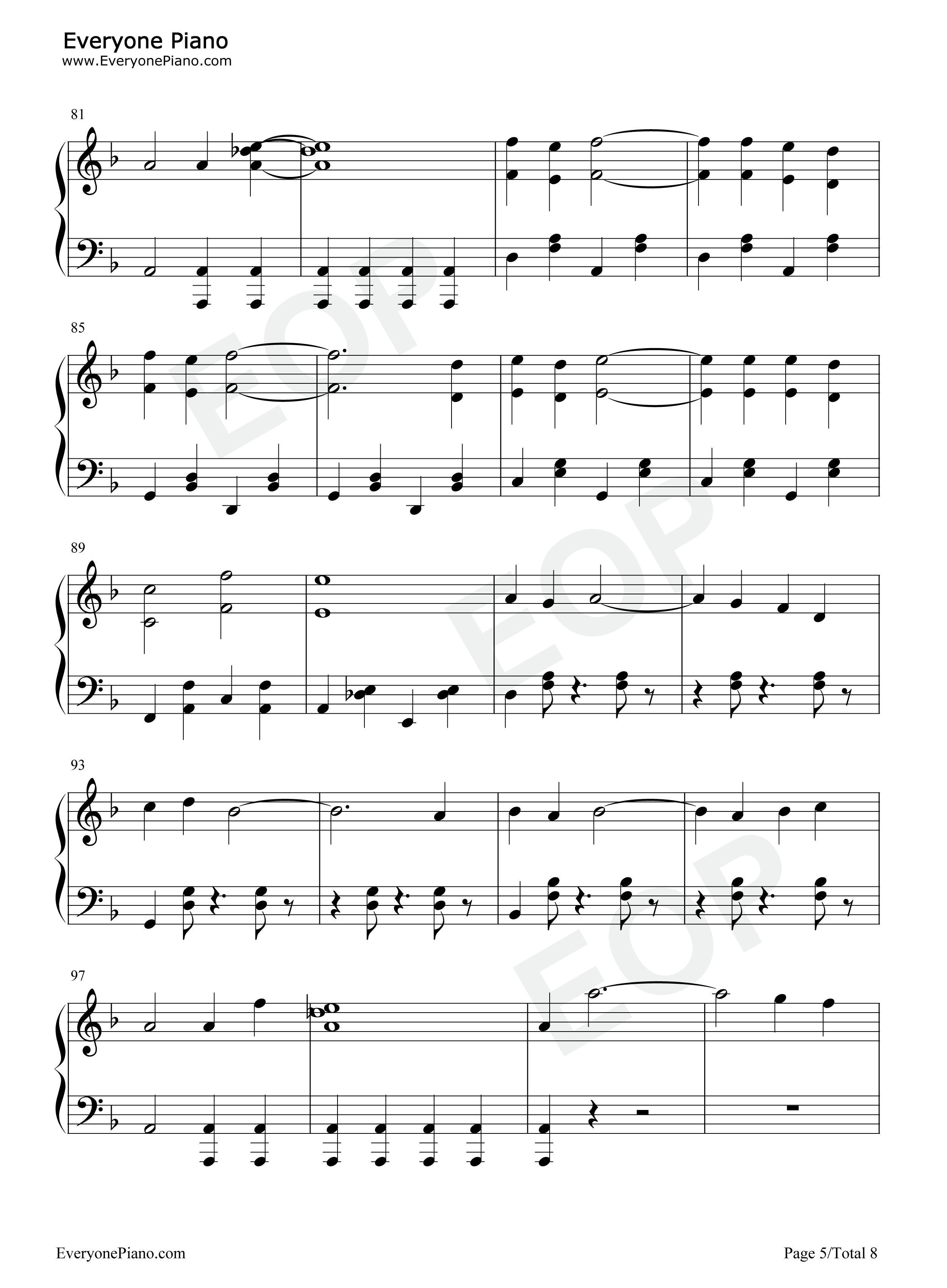 Fairytale钢琴谱_Alexander_Rybak
