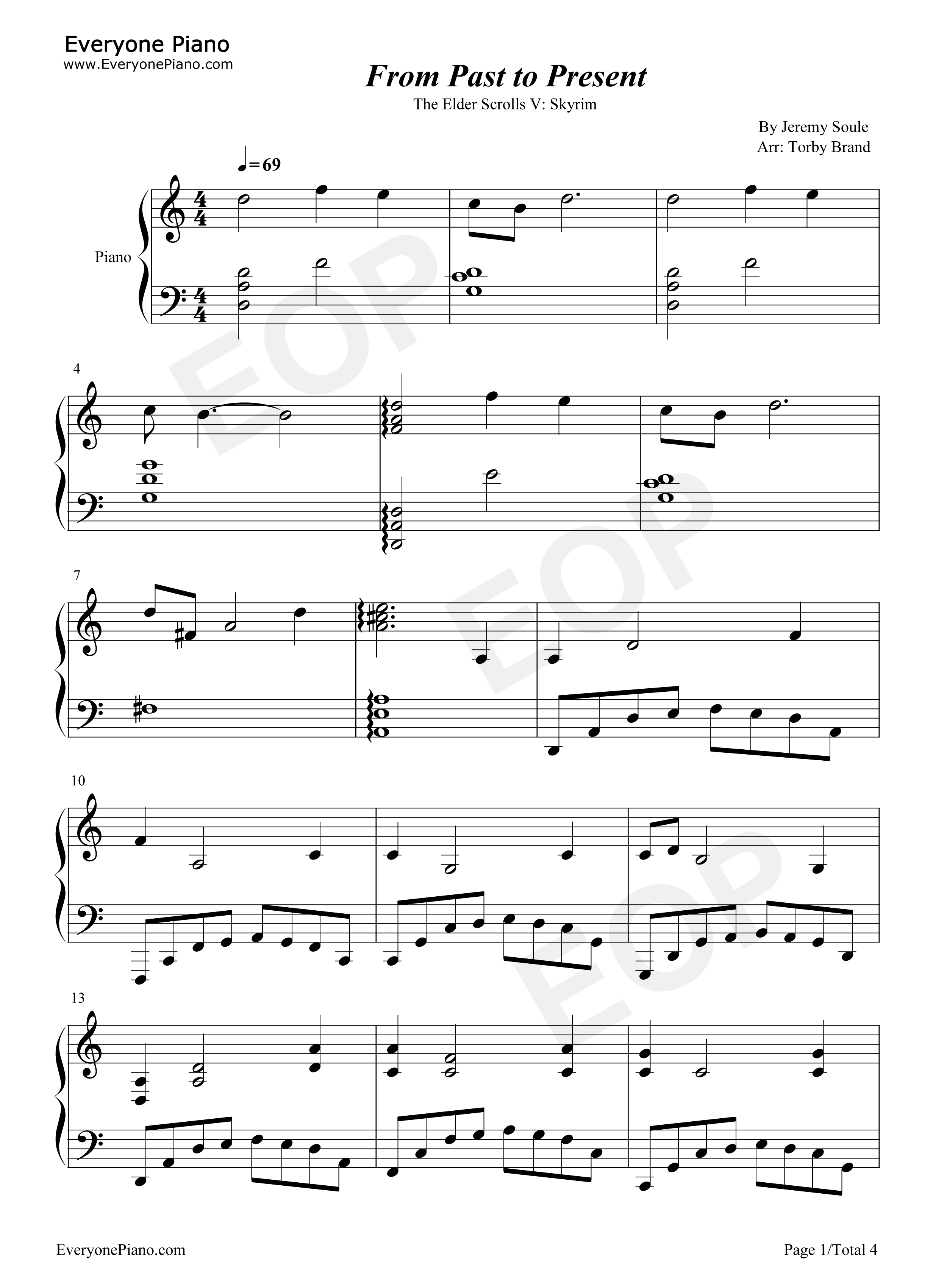 From_Past_to_Present钢琴谱_Jeremy_Soule