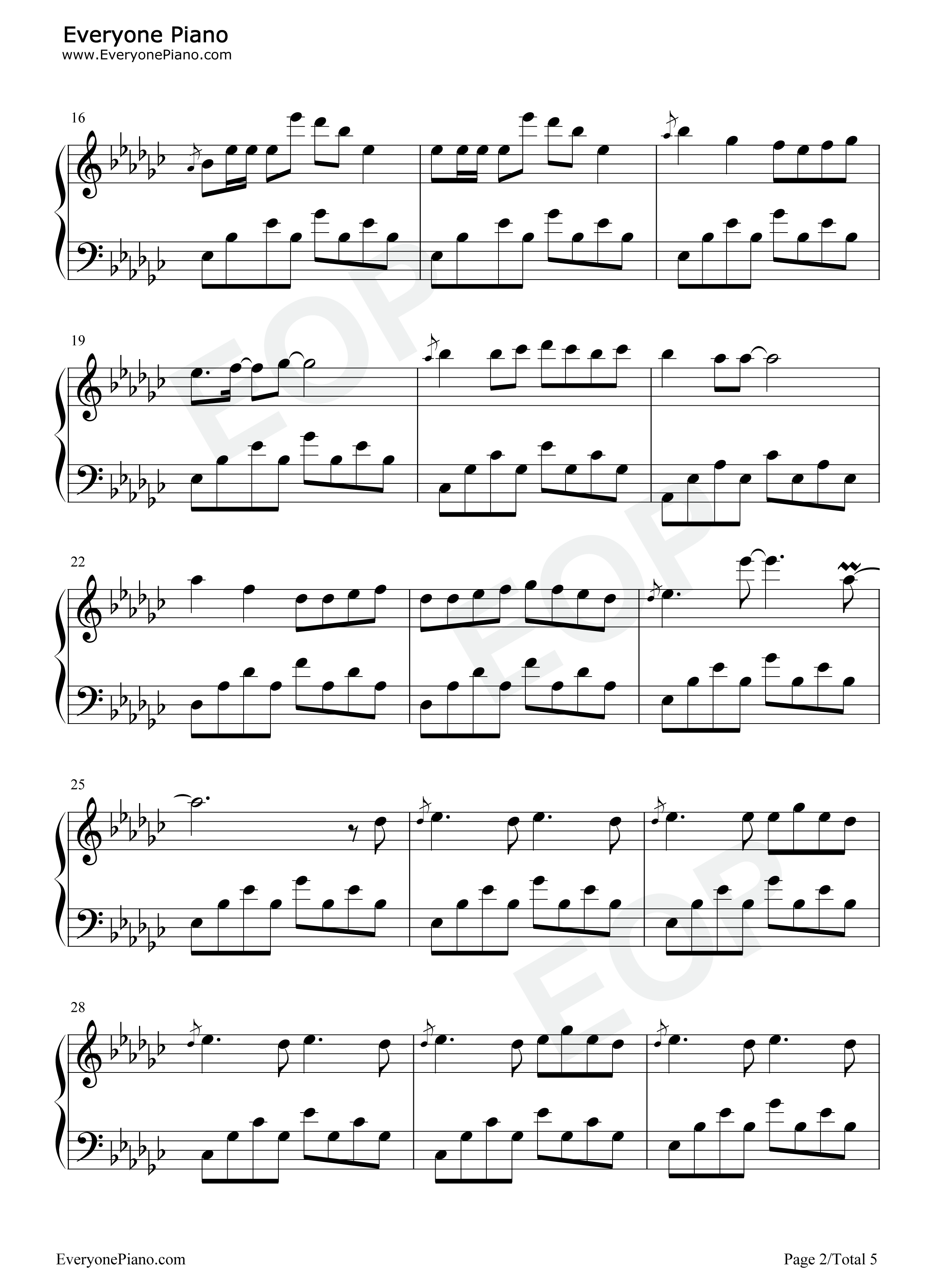 眉飞色舞钢琴谱_郑秀文