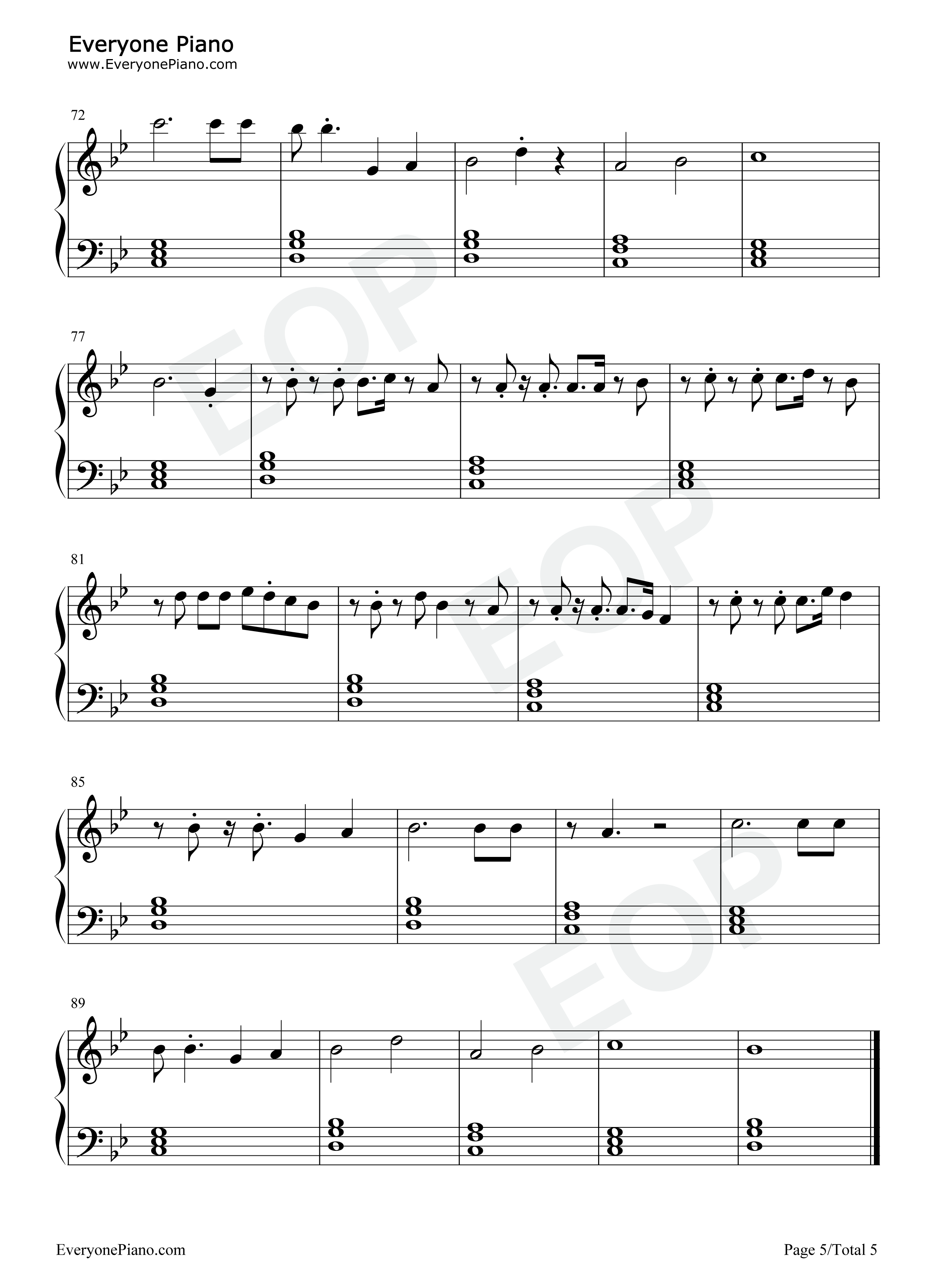 Never_Let_You_Go钢琴谱_Jason_Derulo_SHOUSE