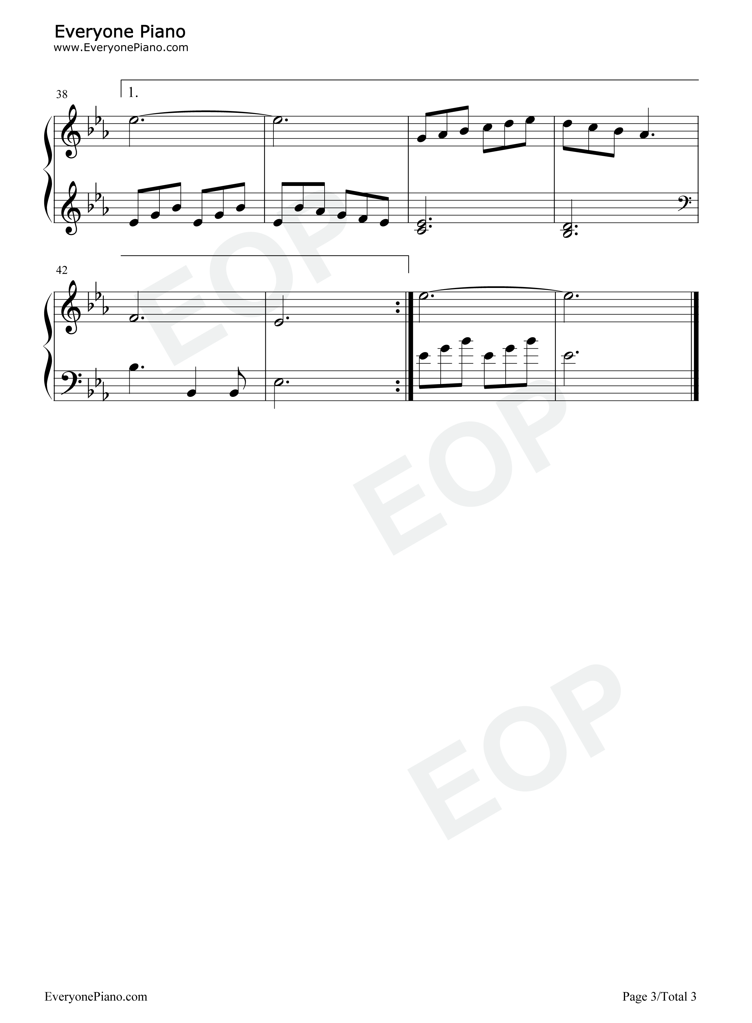 碧波摇篮曲钢琴谱_陈红