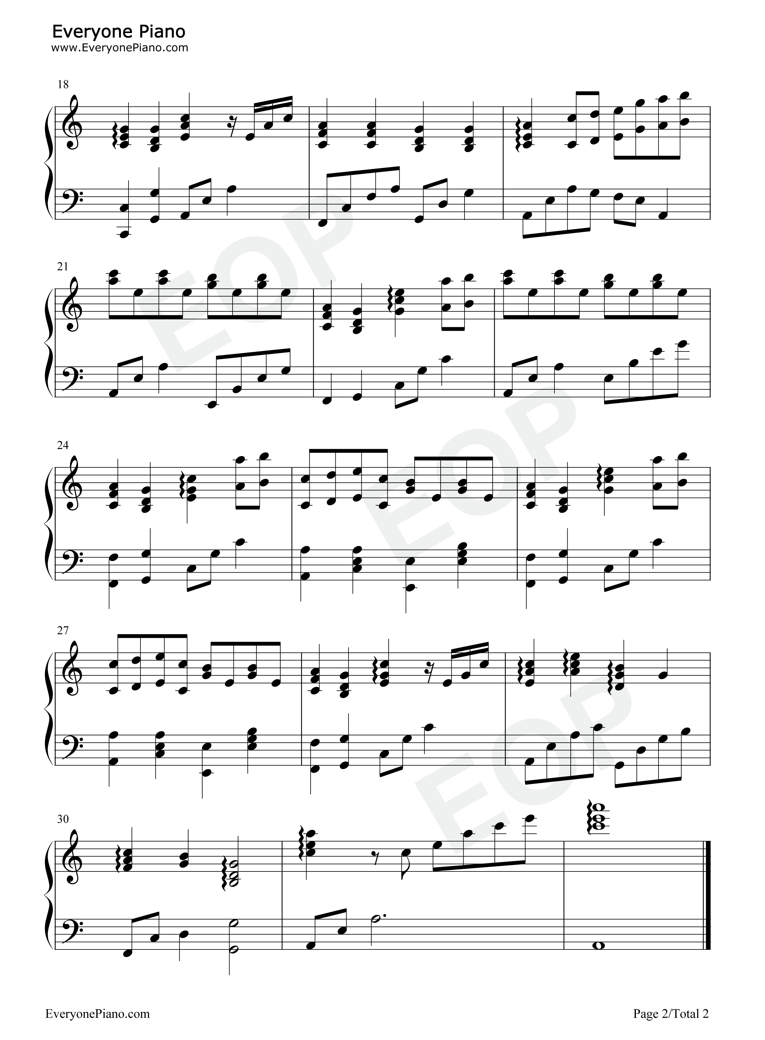 美丽的神话钢琴谱_孙楠_韩红