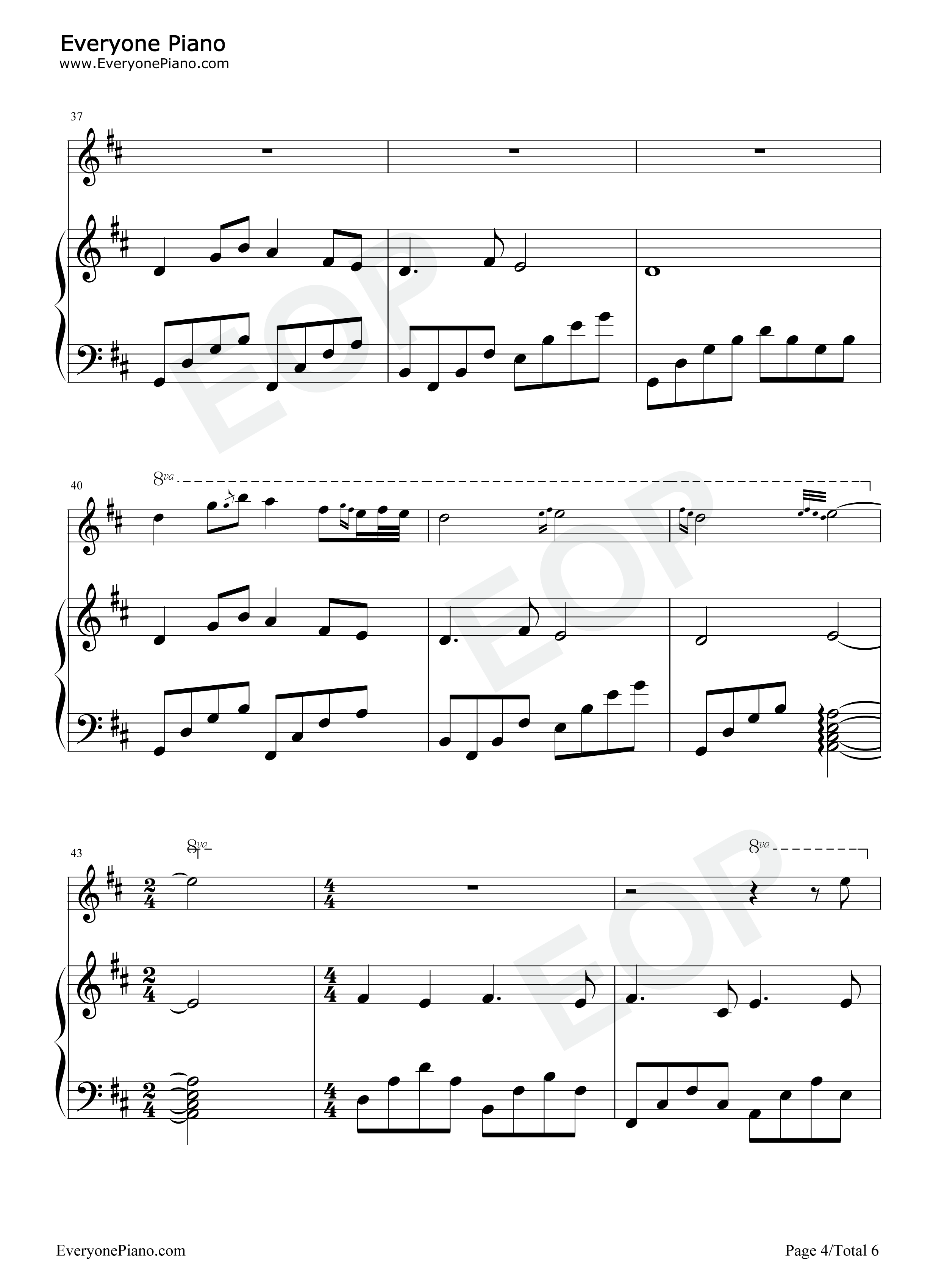 Song_For_The_Lord钢琴谱_班得瑞_Bandari