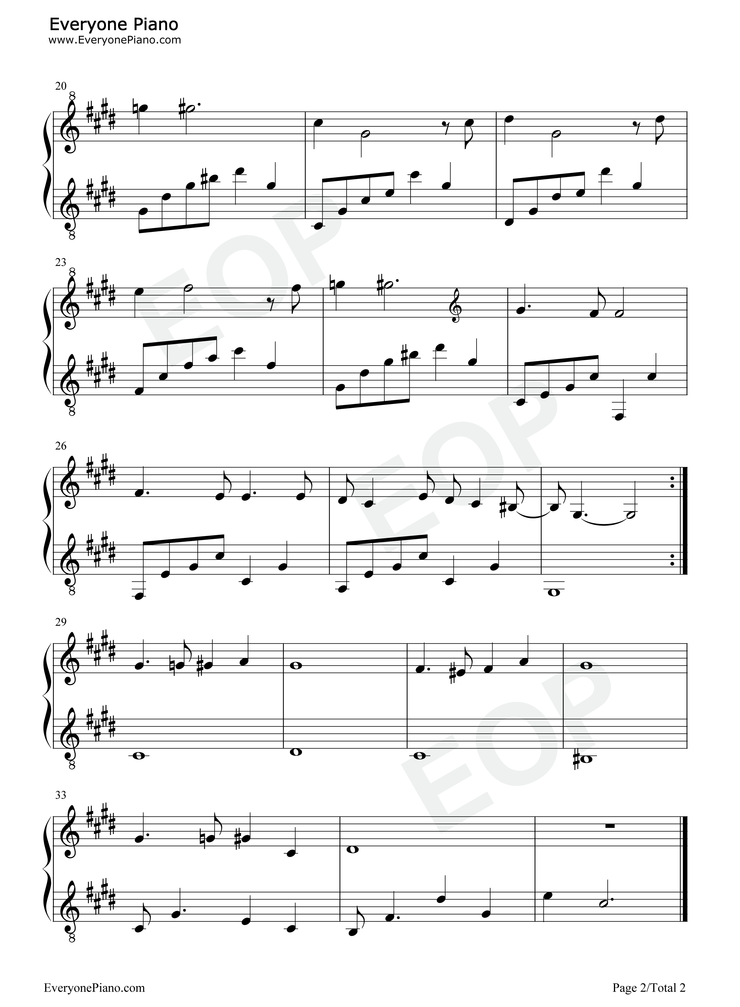 随想曲六钢琴谱_殇小默