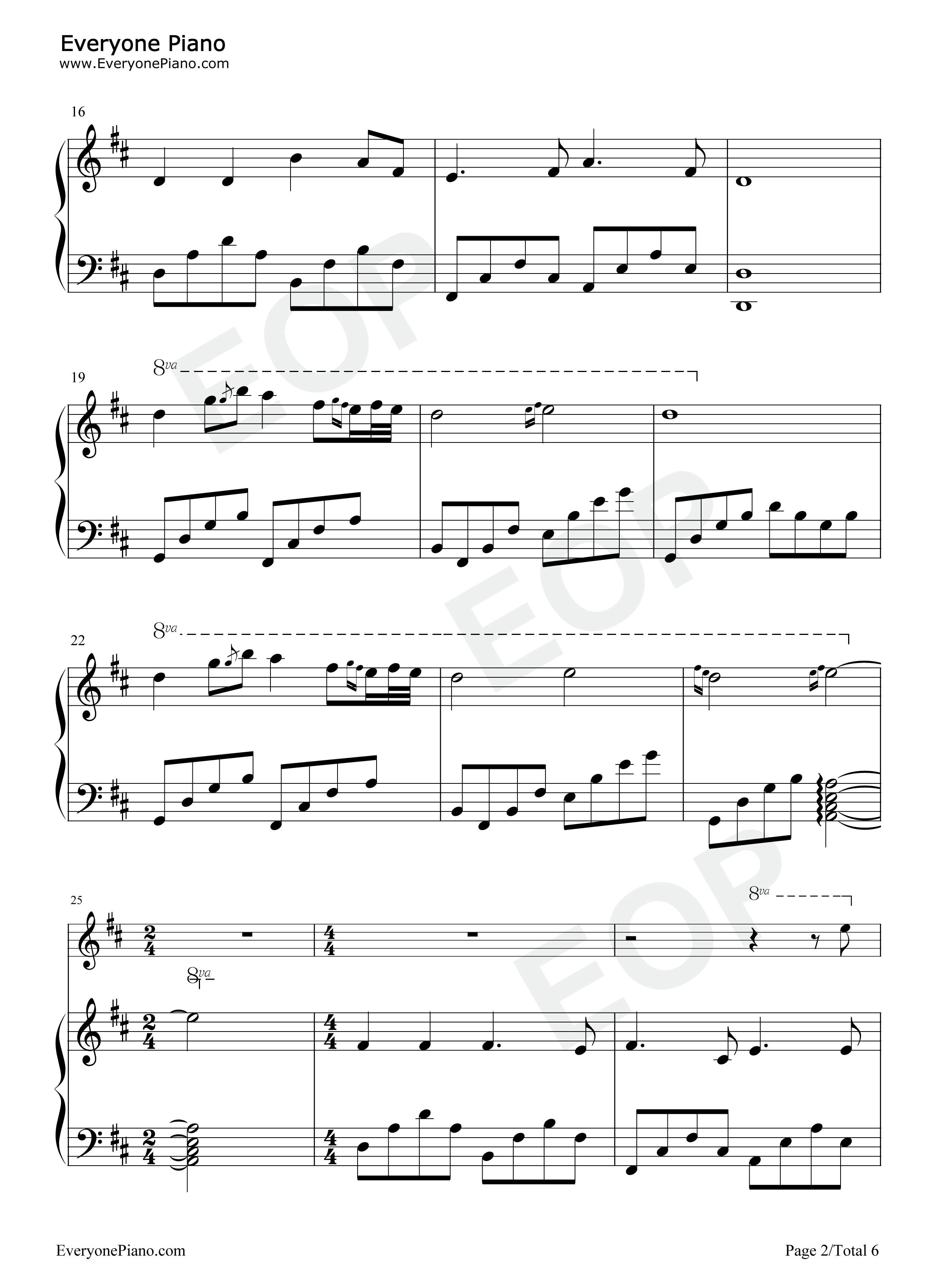Song_For_The_Lord钢琴谱_班得瑞_Bandari