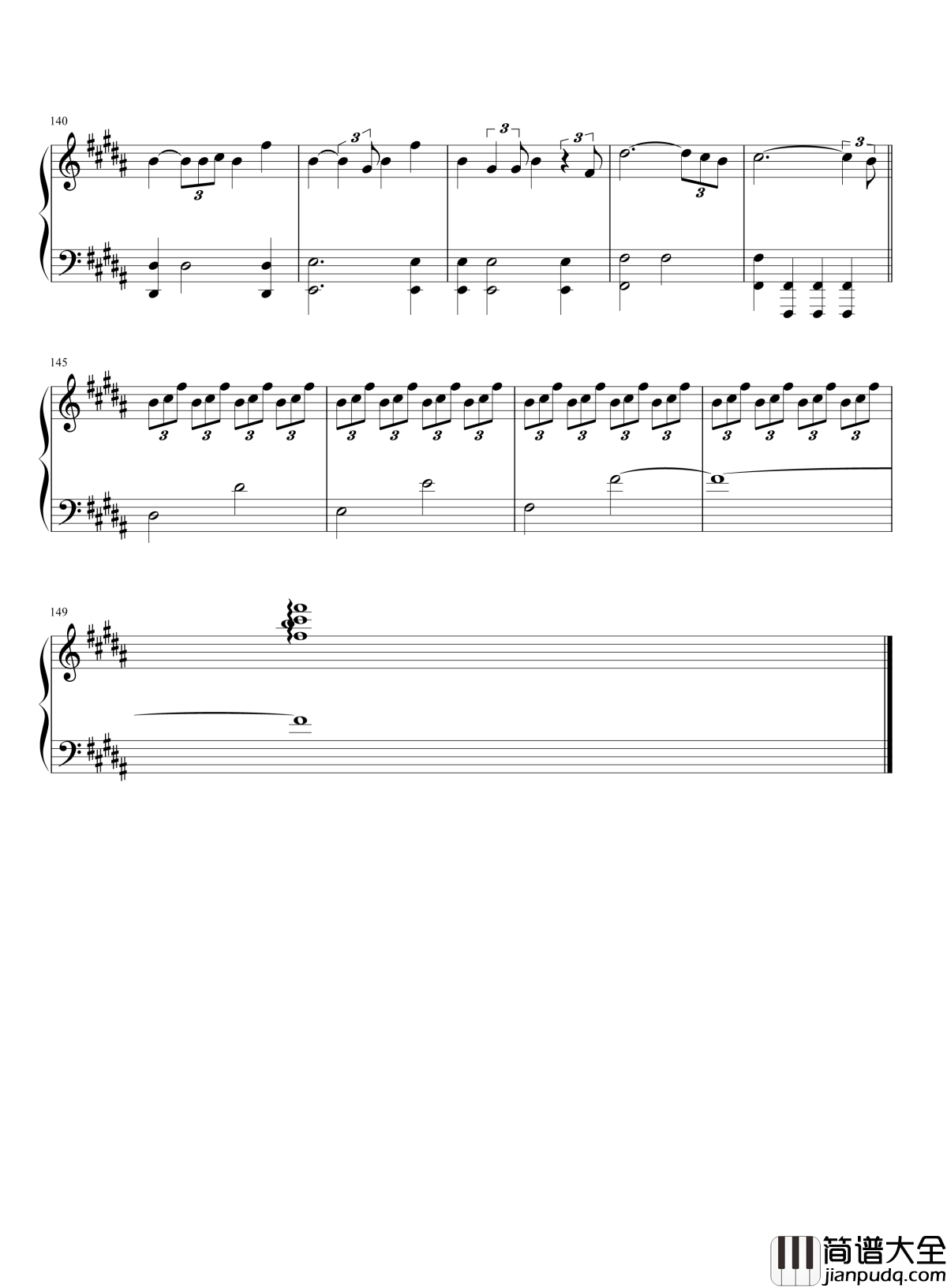 火花钢琴谱_RADWIMPS_世间所有的相遇大概都是久别重逢吧