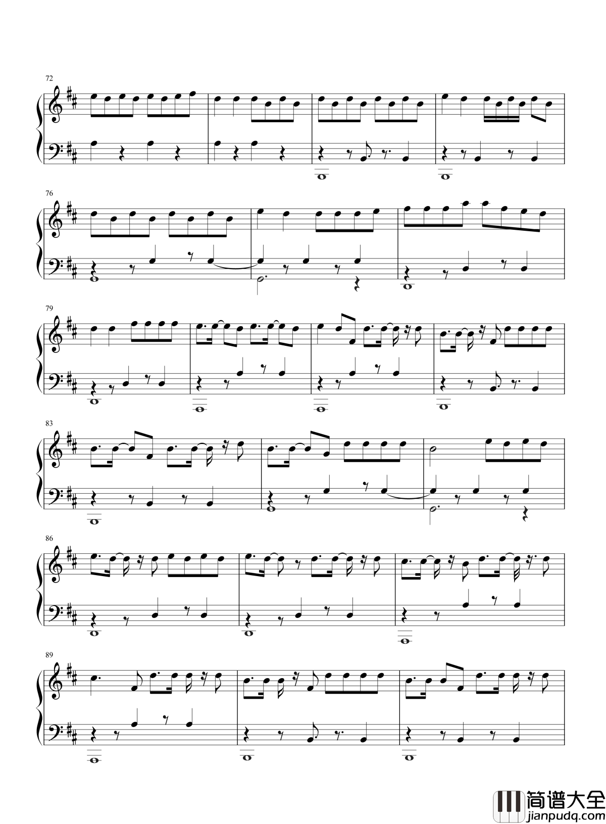 Despacito钢琴谱_Luis_Fonsi_Daddy_Yankee_你是暗夜中的一丝光明