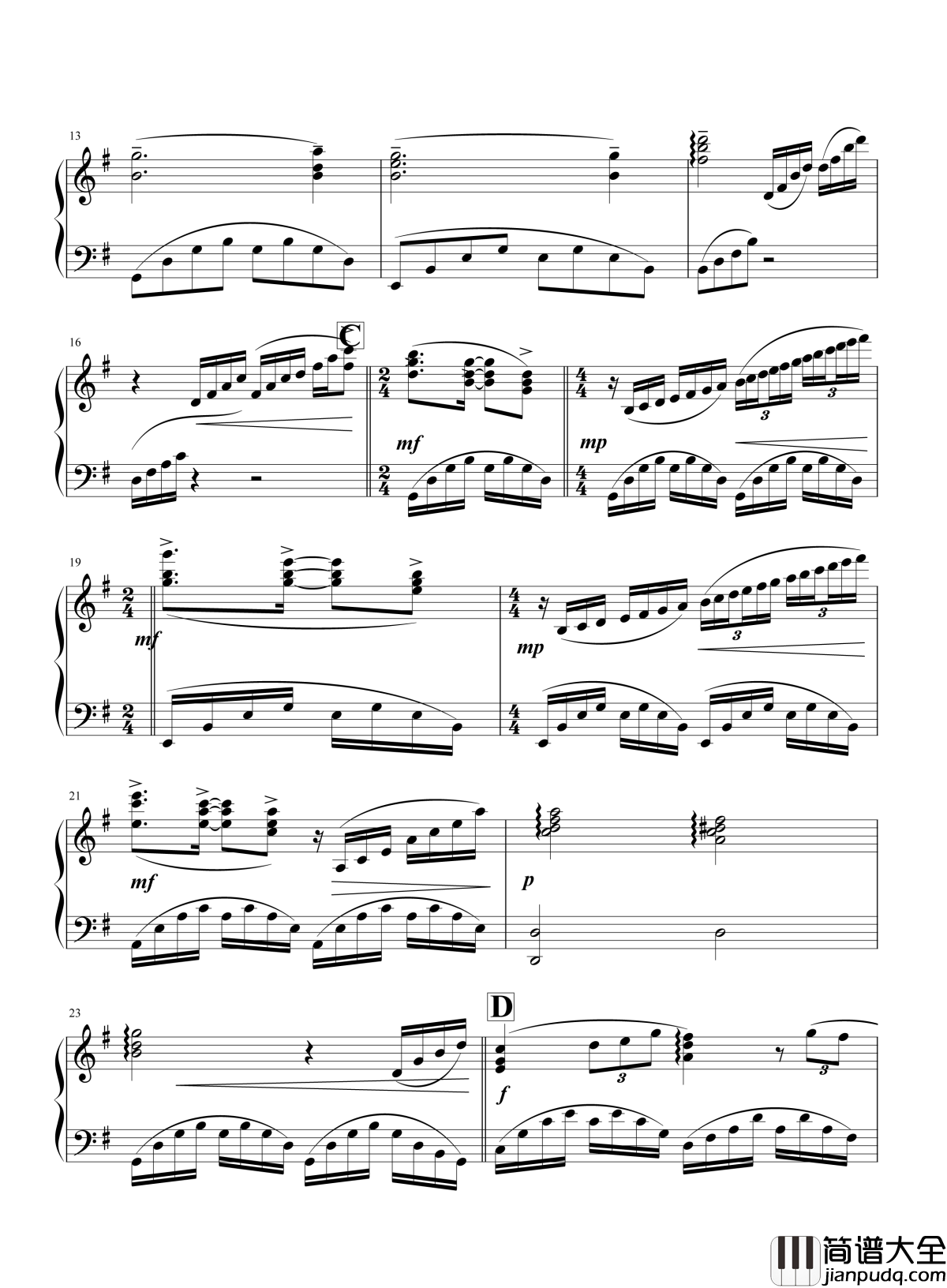 _Unchained_Melody｜钢琴谱_人鬼情未了_歌比电影还销魂