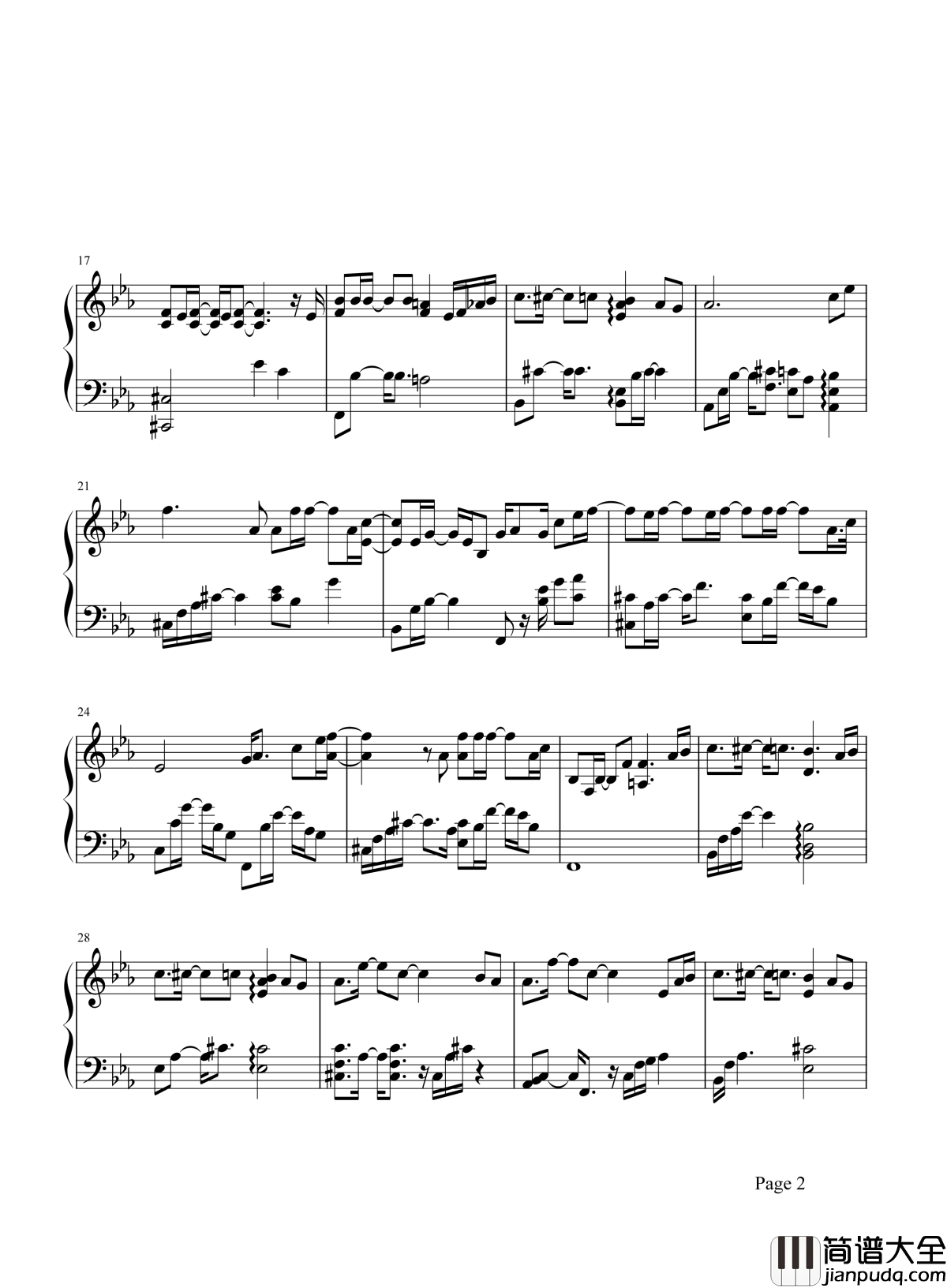 sing_fou_you_钢琴谱_EXO_我在未来等你且行且珍惜