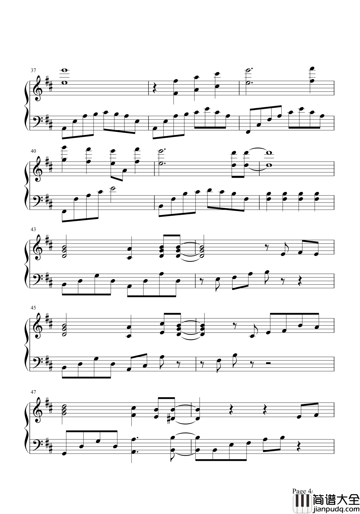 浮诛钢琴谱_张杰_电视剧青云志片头曲