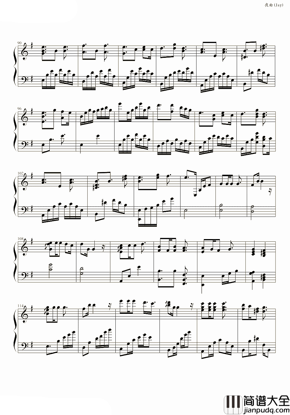 夜曲钢琴谱_周杰伦_歌曲的出处竟然是来源于他