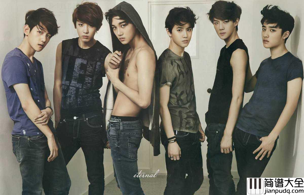 sing_fou_you_钢琴谱_EXO_我在未来等你且行且珍惜