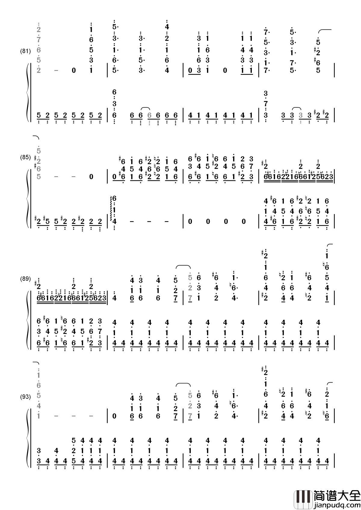 Let_It_Go简谱_完整版_动画冰雪奇缘主题曲