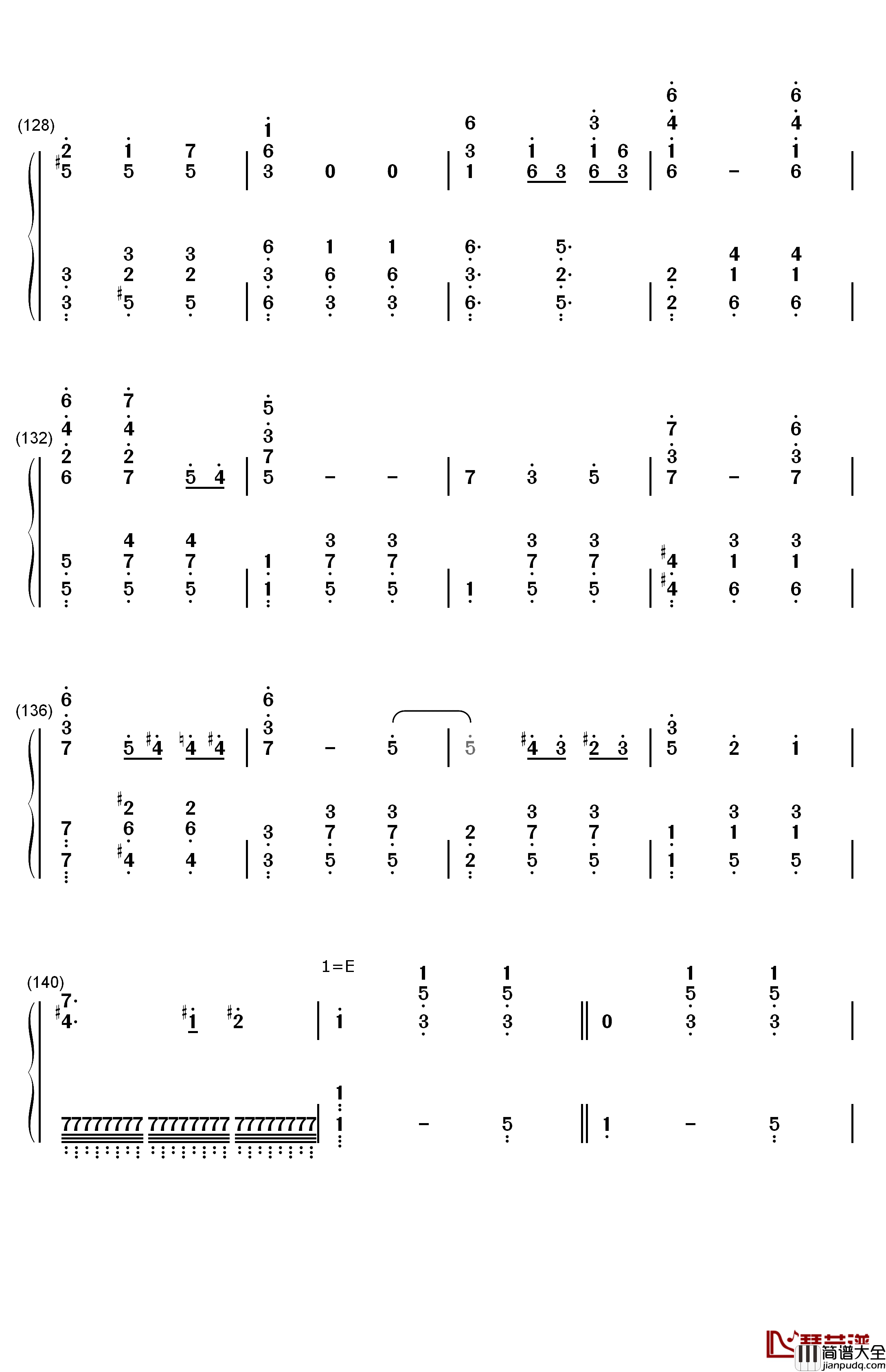 人生的旋转木马钢琴简谱_数字双手_久石让