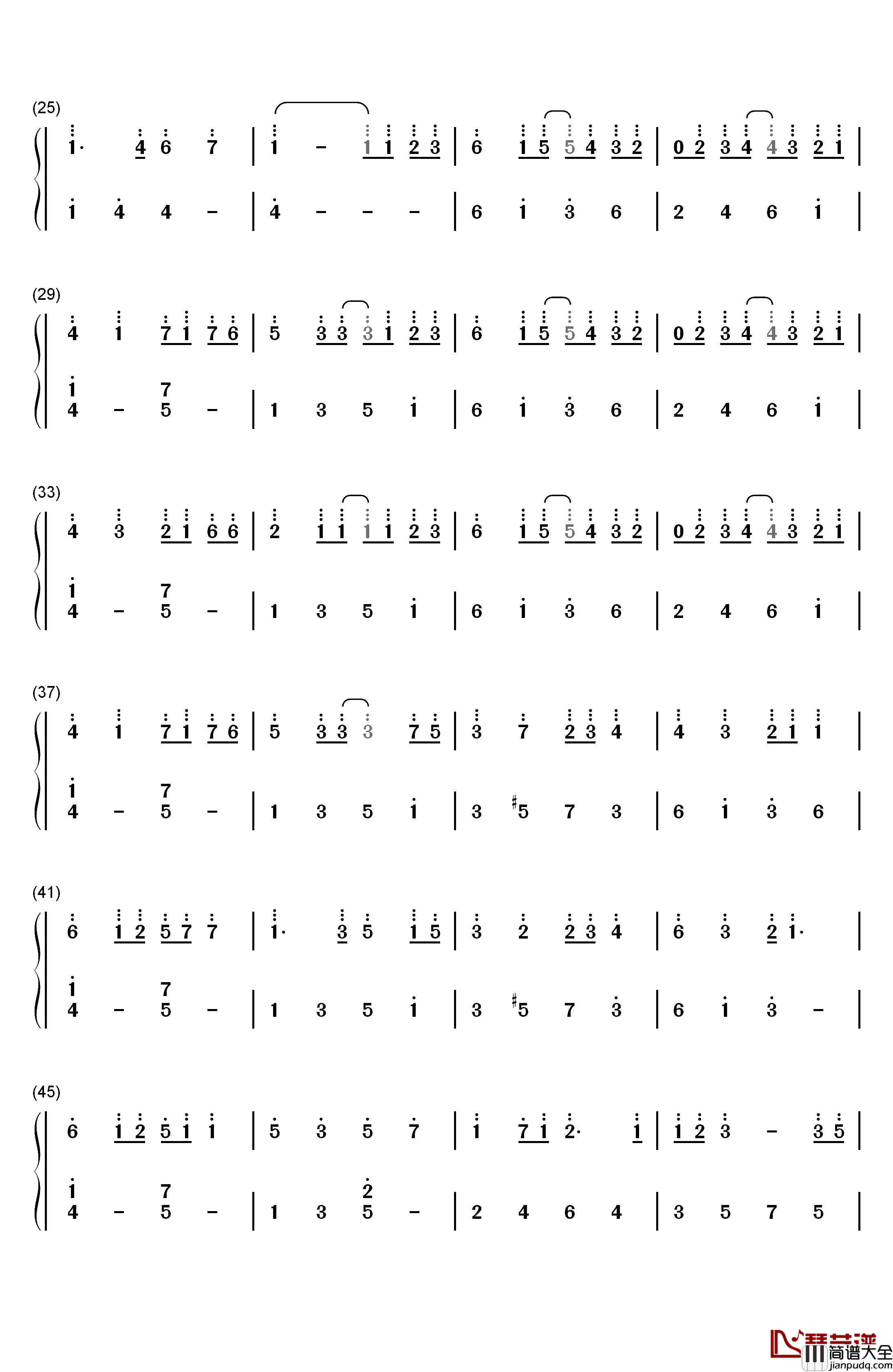アイネクライネ钢琴简谱_数字双手_米津玄师