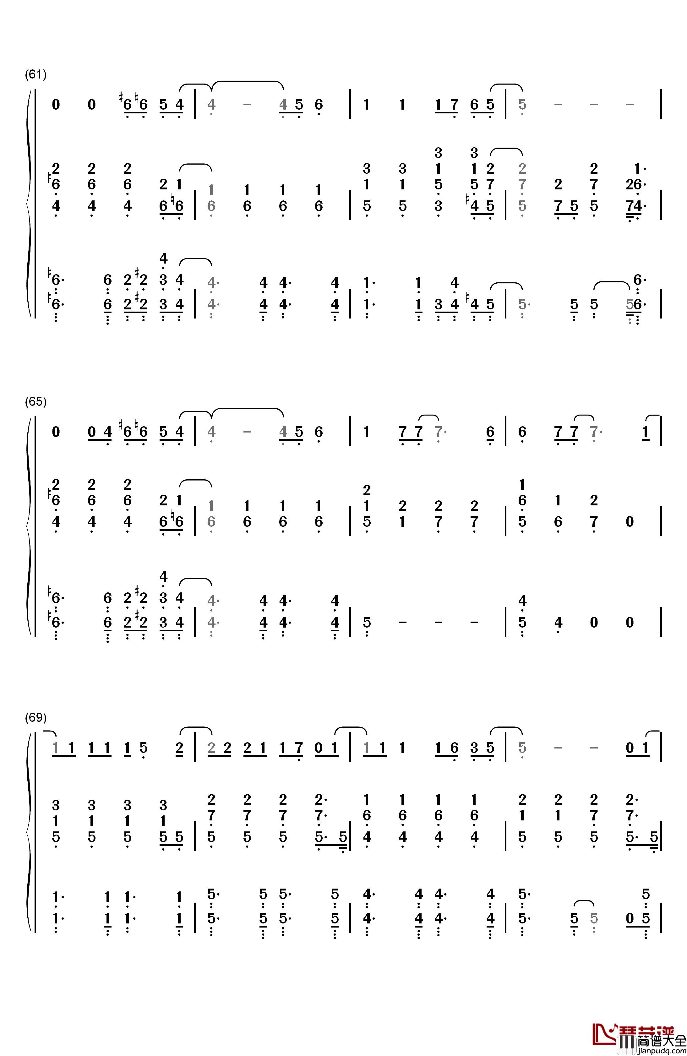 25_Minutes钢琴简谱_数字双手_Michael_Learns_To_Rock