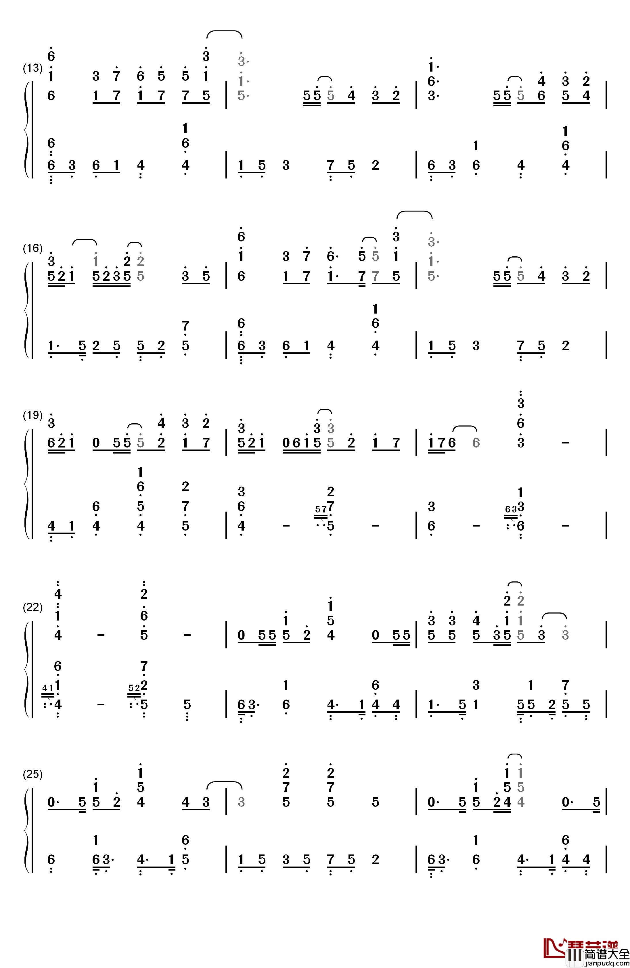 Everything_I_Need钢琴简谱_数字双手_Skylar_Grey