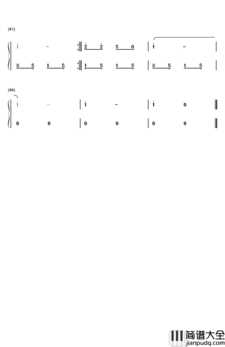奉献钢琴简谱_数字双手_张咪