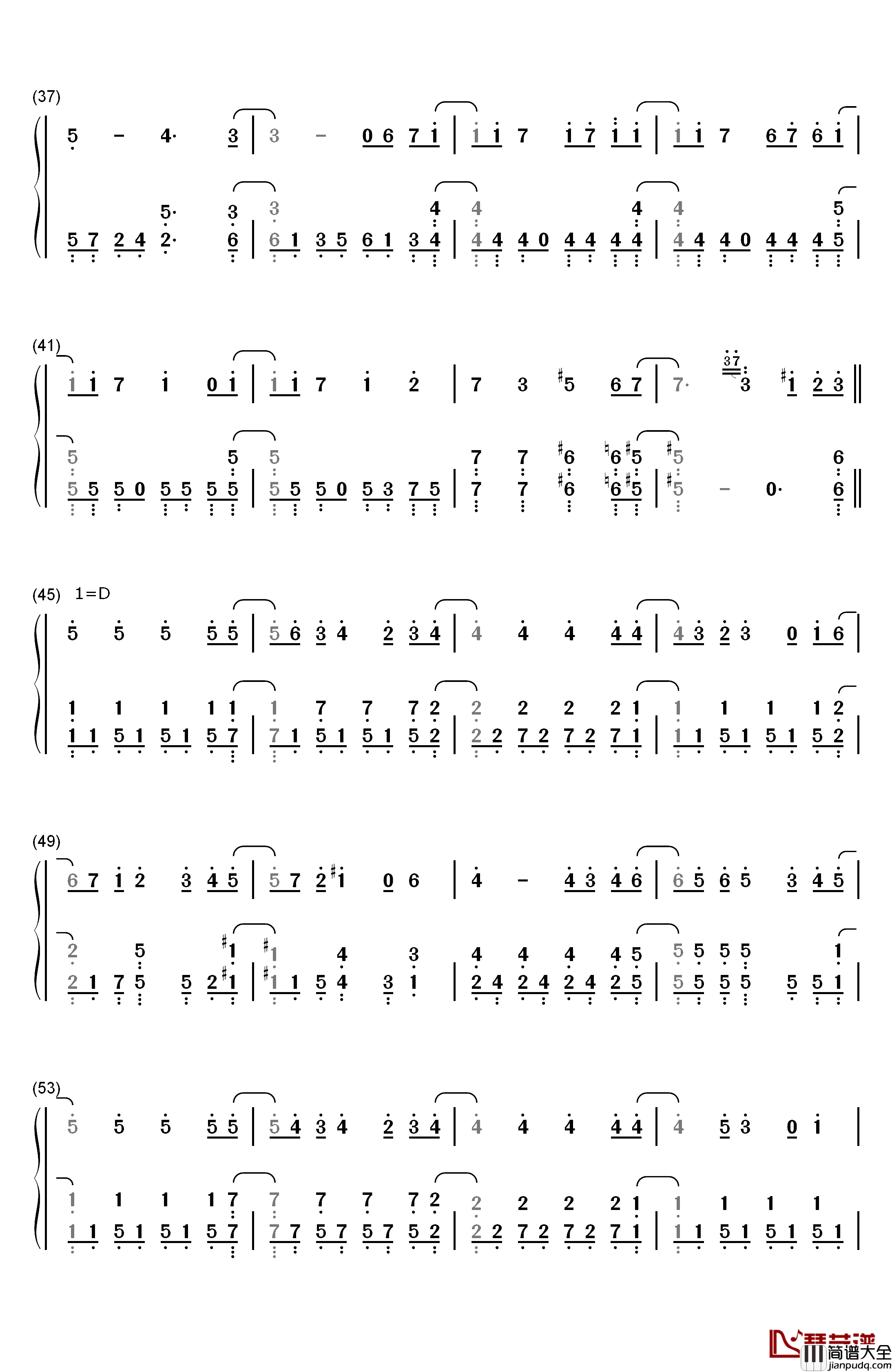 Ne_ne_ne钢琴简谱_数字双手_STARTails