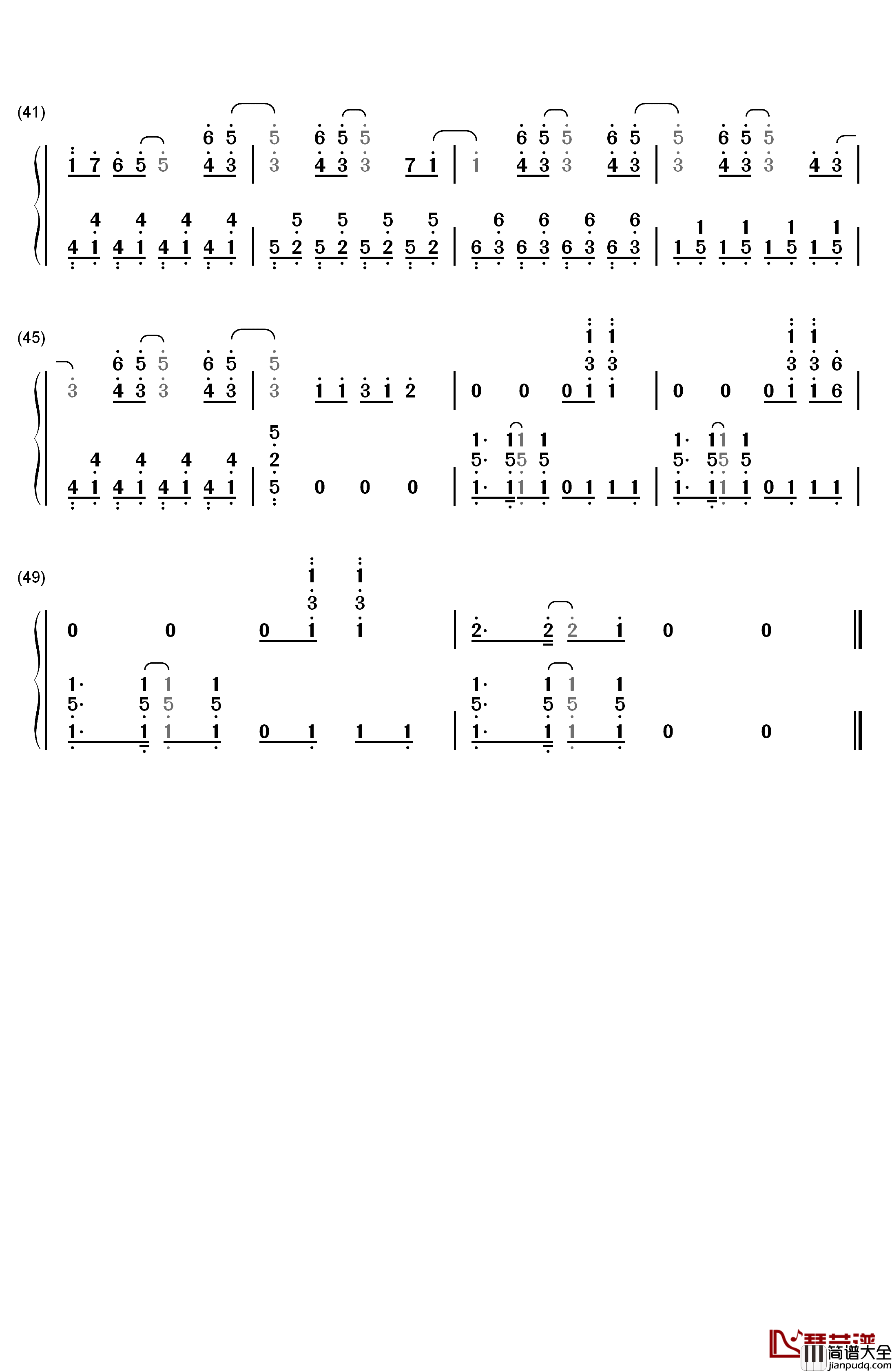 Renegade钢琴简谱_数字双手_STEREO_DIVE_FOUNDATION