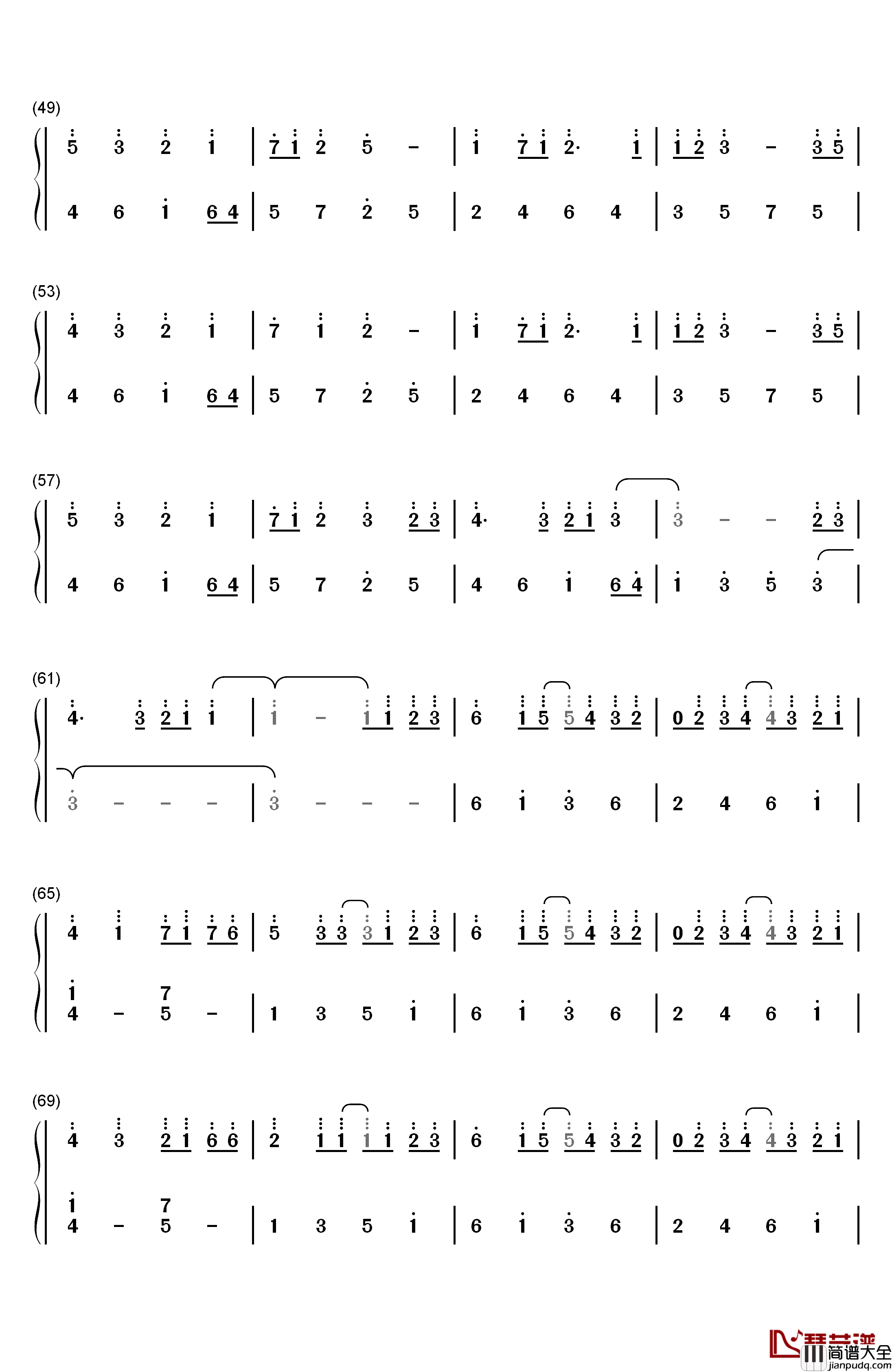 アイネクライネ钢琴简谱_数字双手_米津玄师