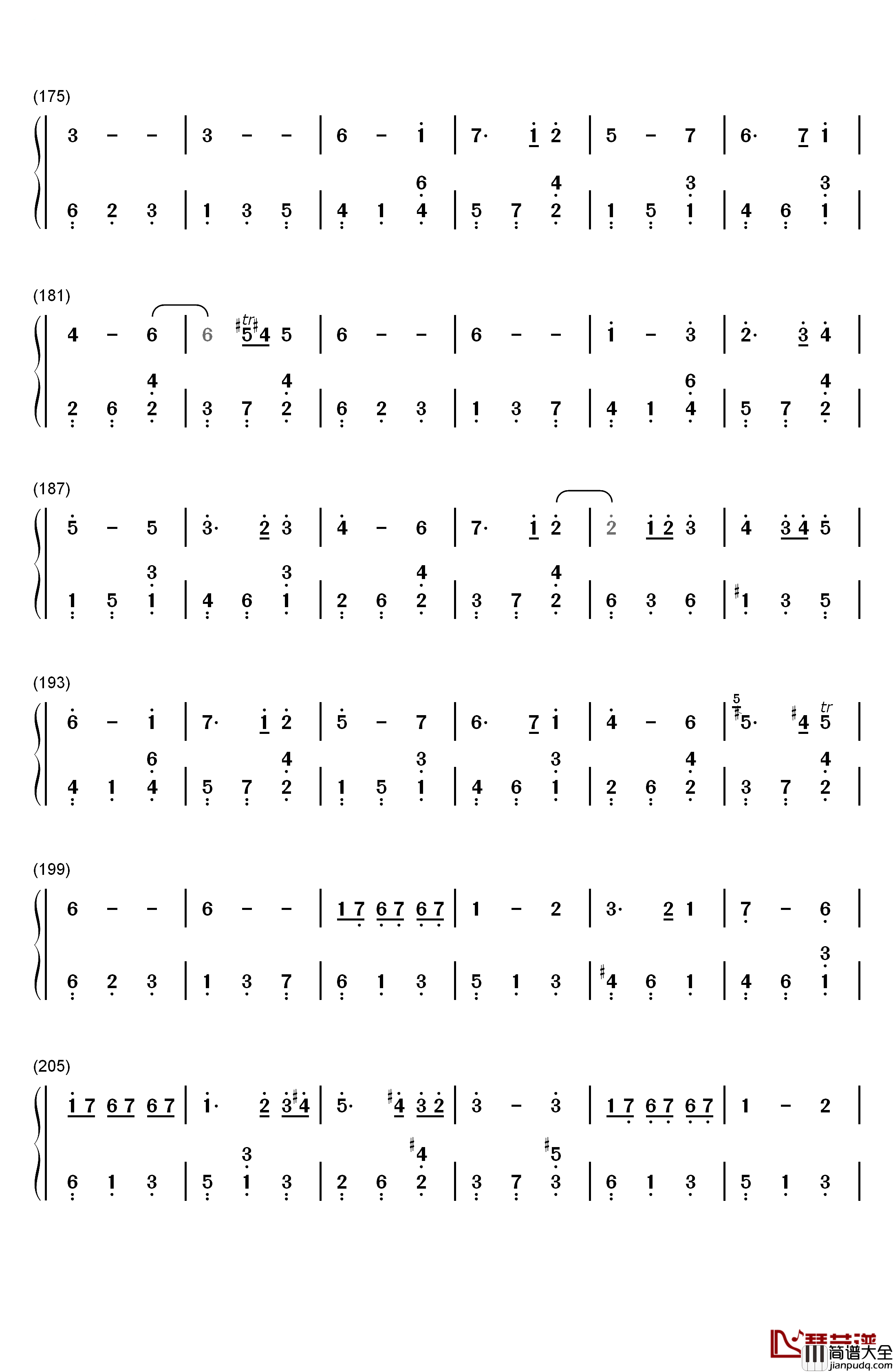 Granado_Espada钢琴简谱_数字双手_IMC_Games