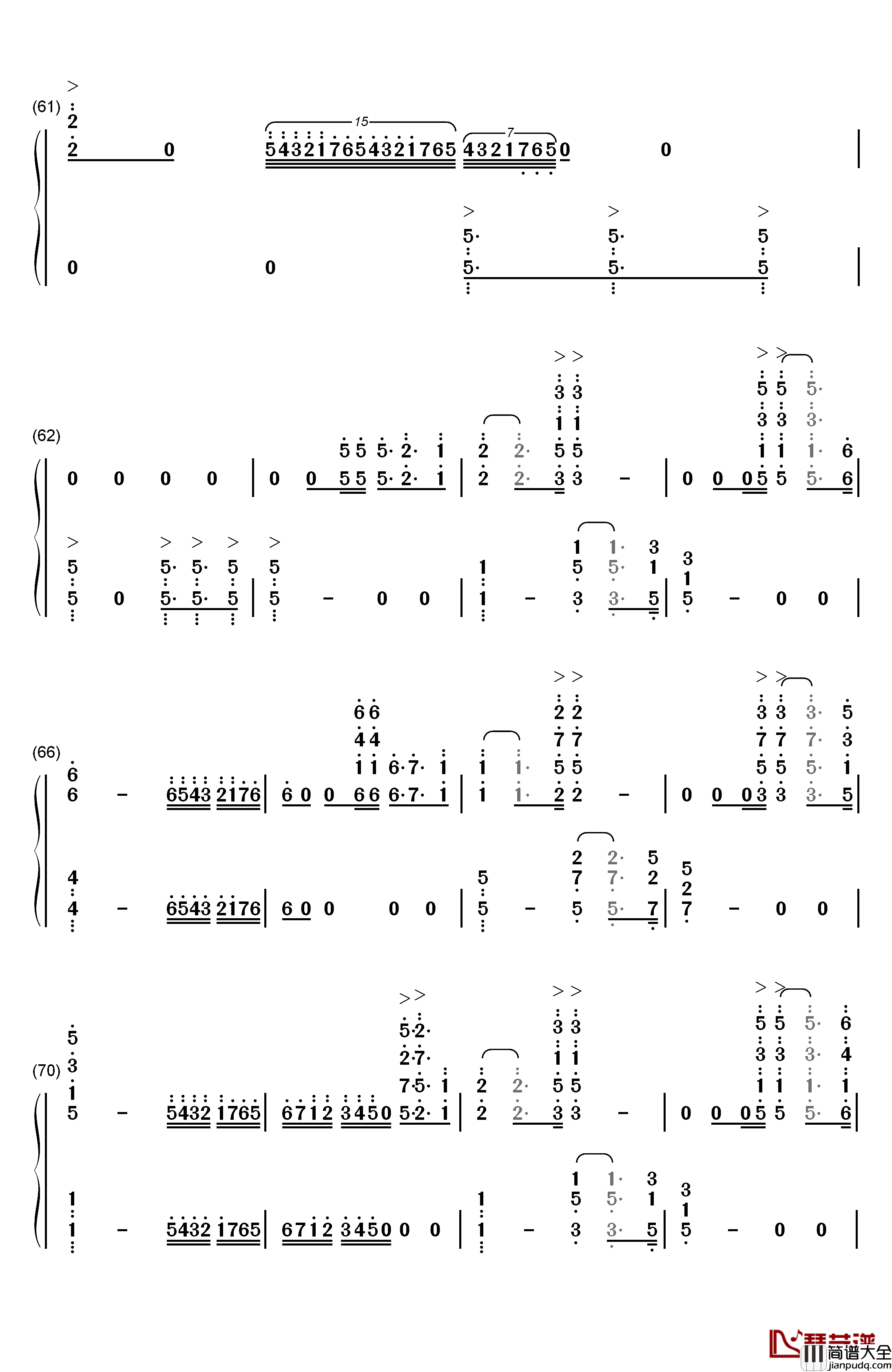 Wonderland钢琴简谱_数字双手_马克西姆