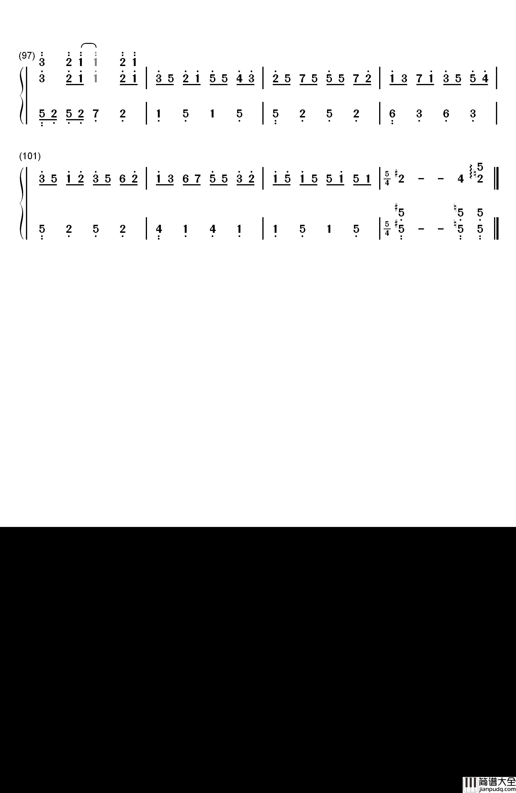 一双手钢琴简谱_数字双手_林奕匡