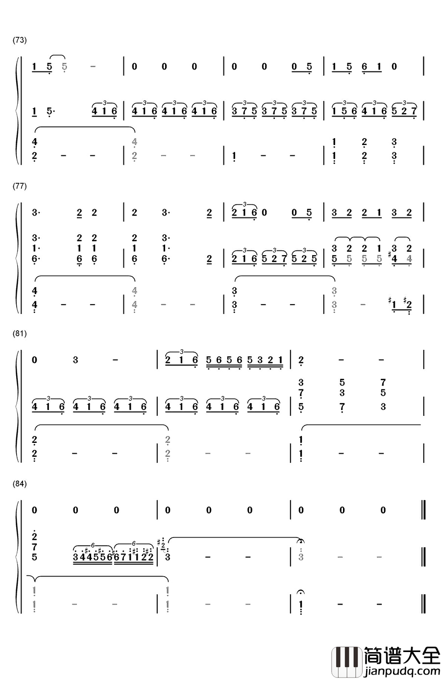 If_I_Ain’t_Got_You钢琴简谱_数字双手_Alicia_Keys