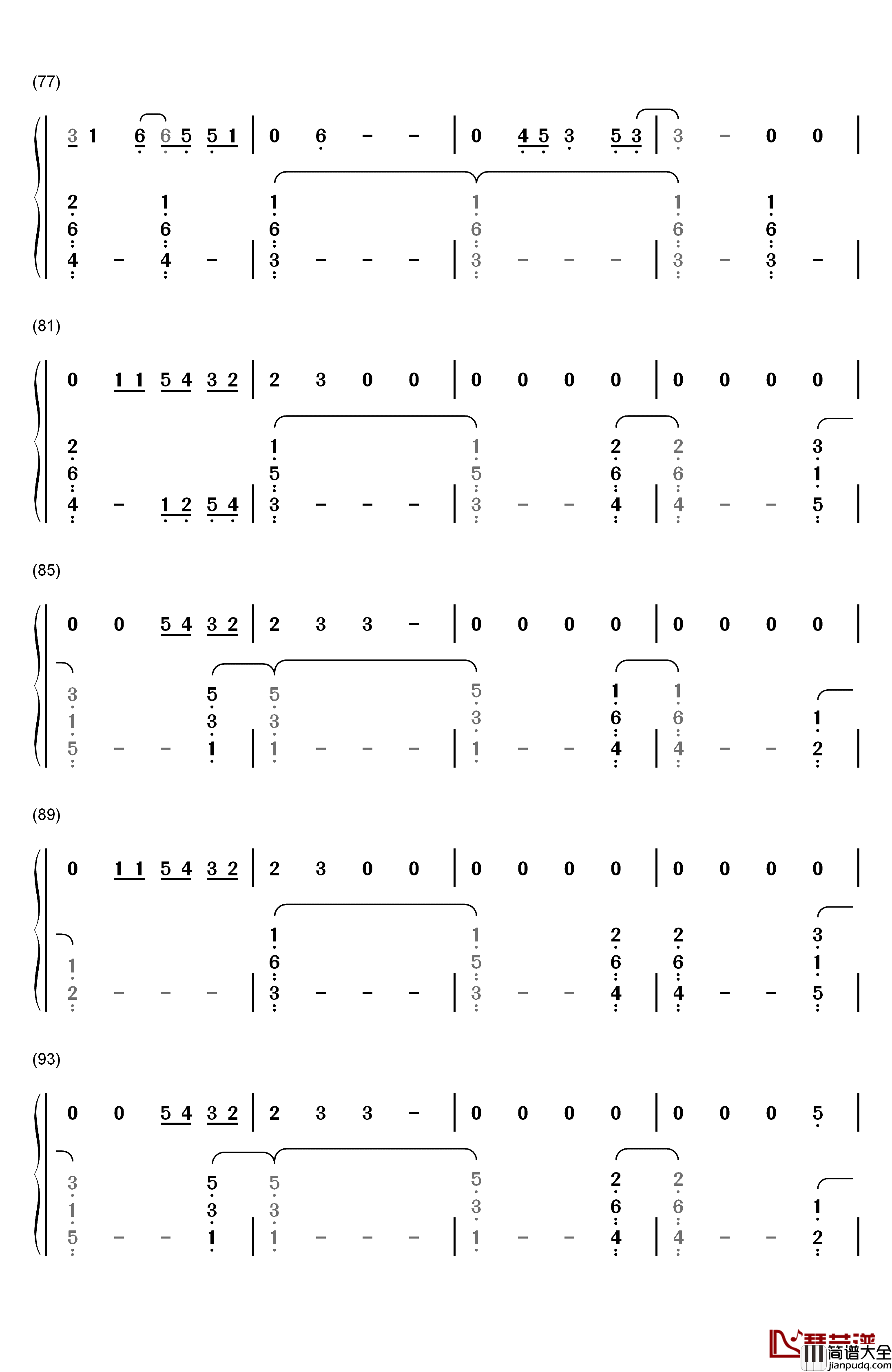 Bridges钢琴简谱_数字双手_Broods